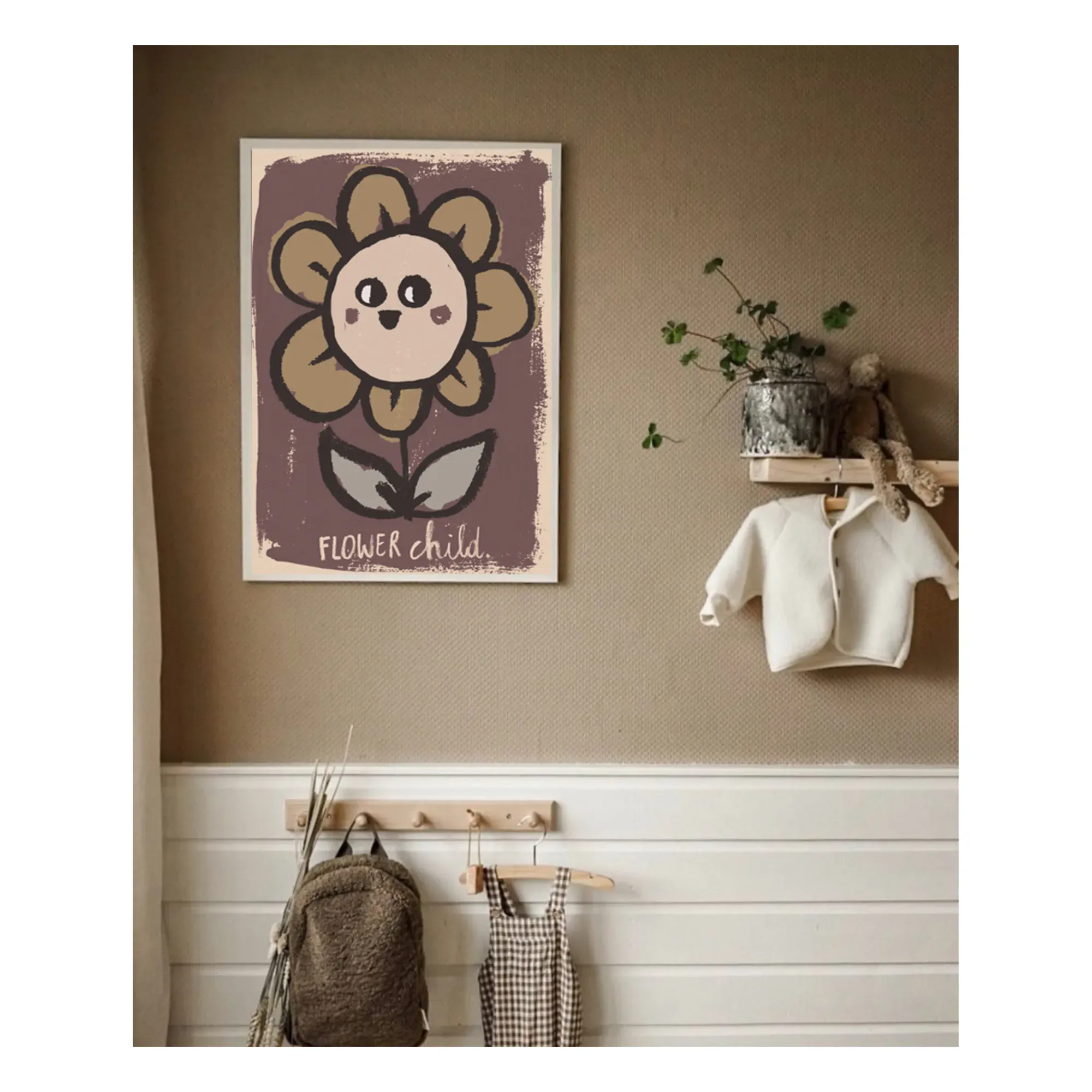 Studio Loco Large Flower Wall Poster - Multicoloured alternate view