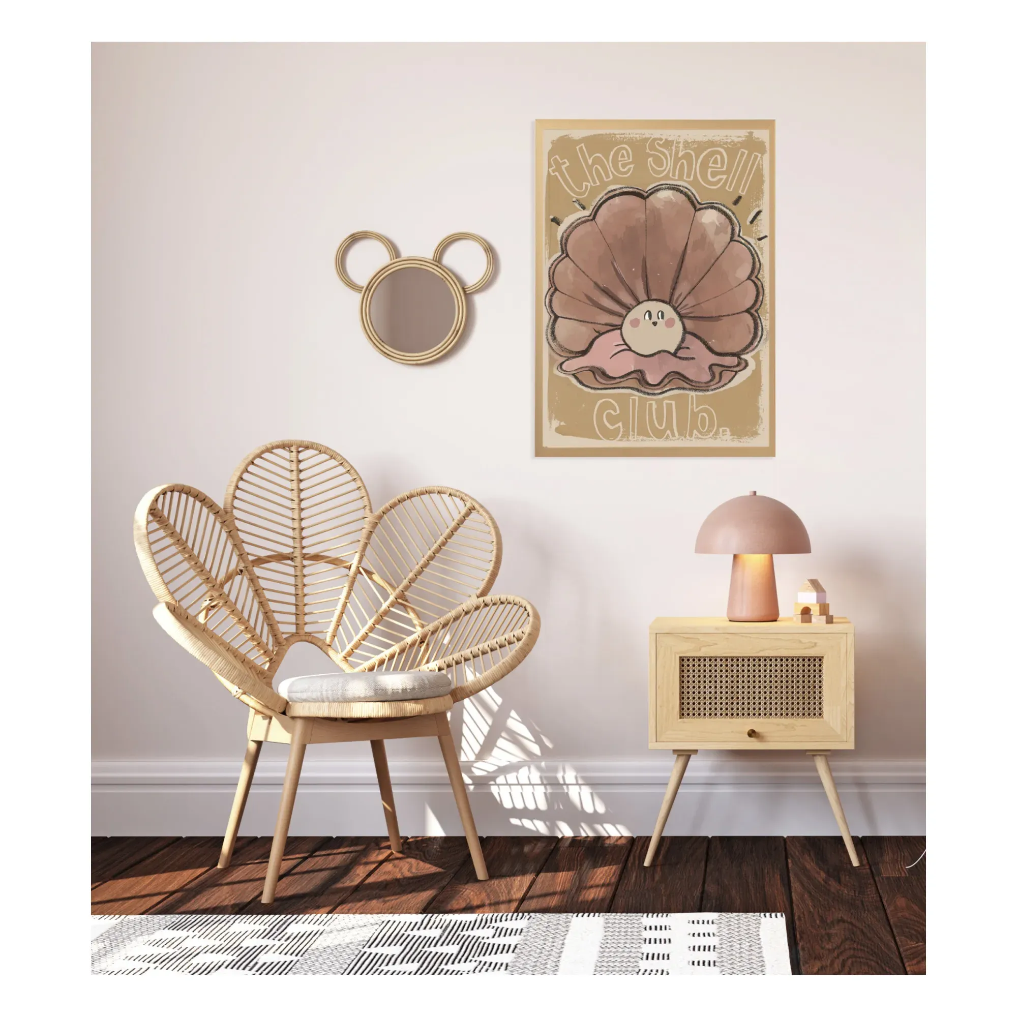 Studio Loco x Smallable Large Shell Poster - Multicoloured, Recycled Paper alternate view