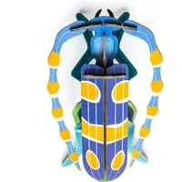 Scarabée Rosalia 3D Wall Decoration - Multicoloured, Recycled Cardboard alternate view