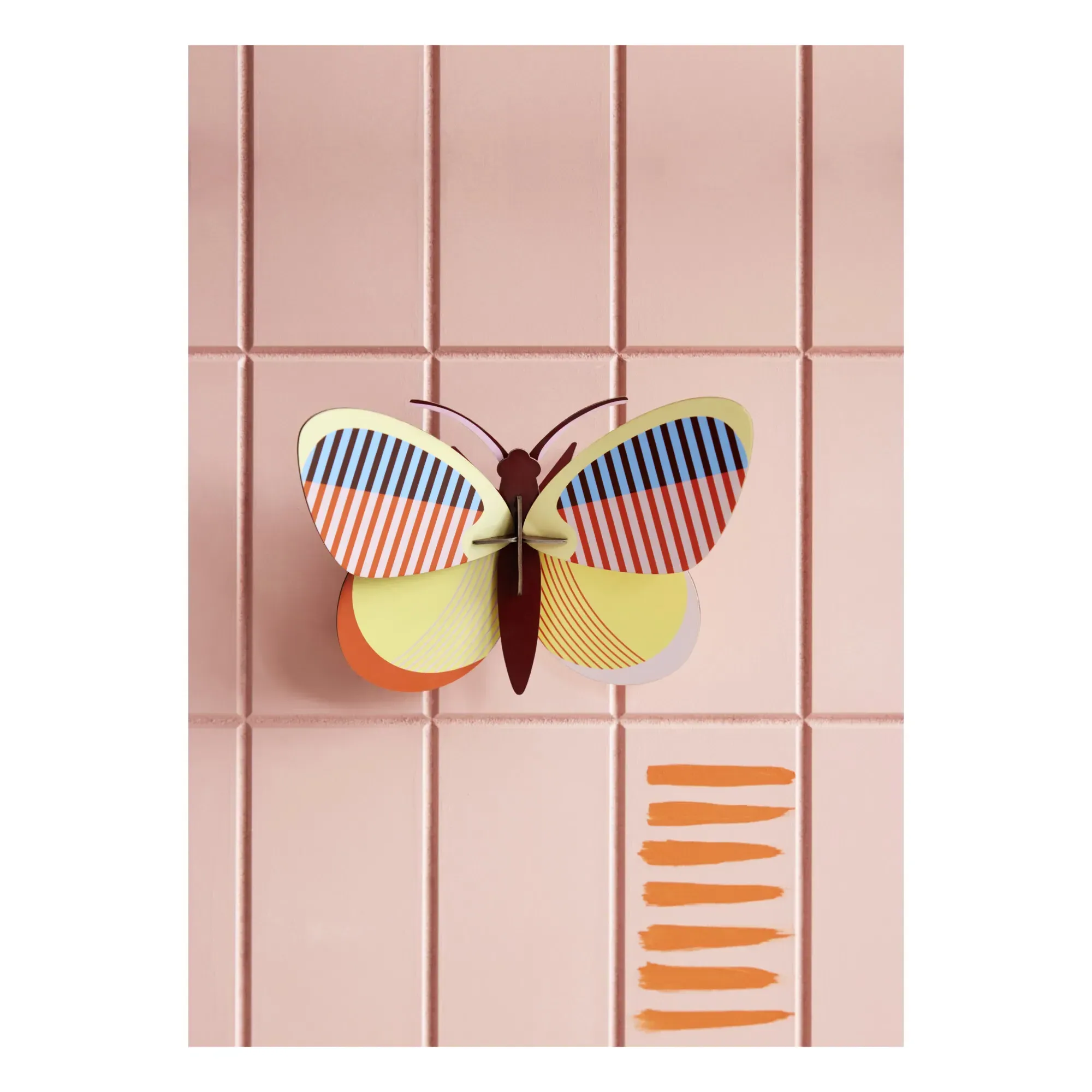 Sia Butterfly Wall Decoration - Multicoloured, Recycled Cardboard alternate view