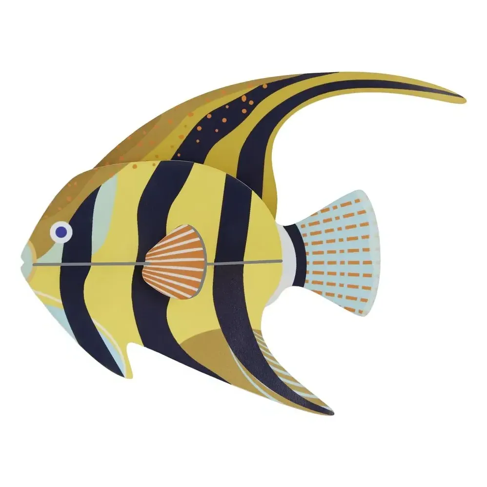 Studio Roof Angel Fish Wall Decoration - Yellow, Cardboard product
