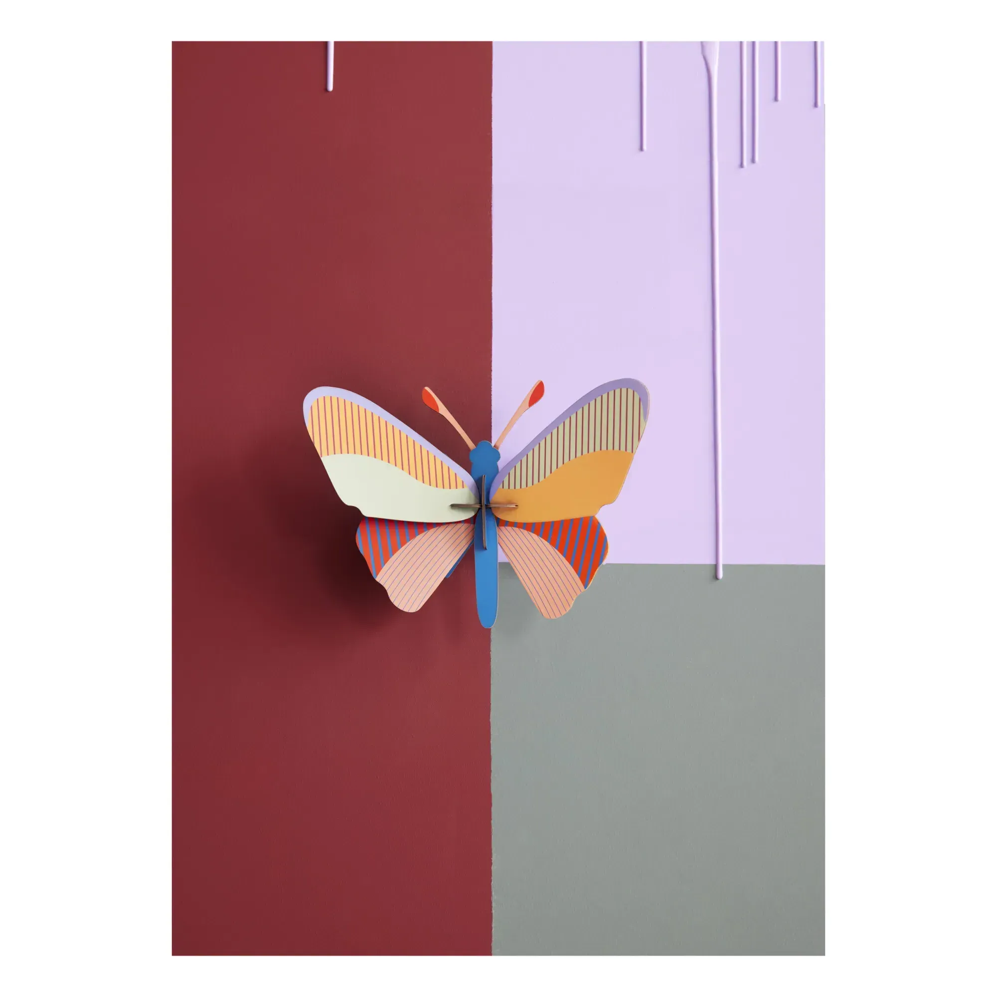 Studio Roof Cleo Butterfly Wall Decoration - Multicoloured, Recycled Cardboard alternate view