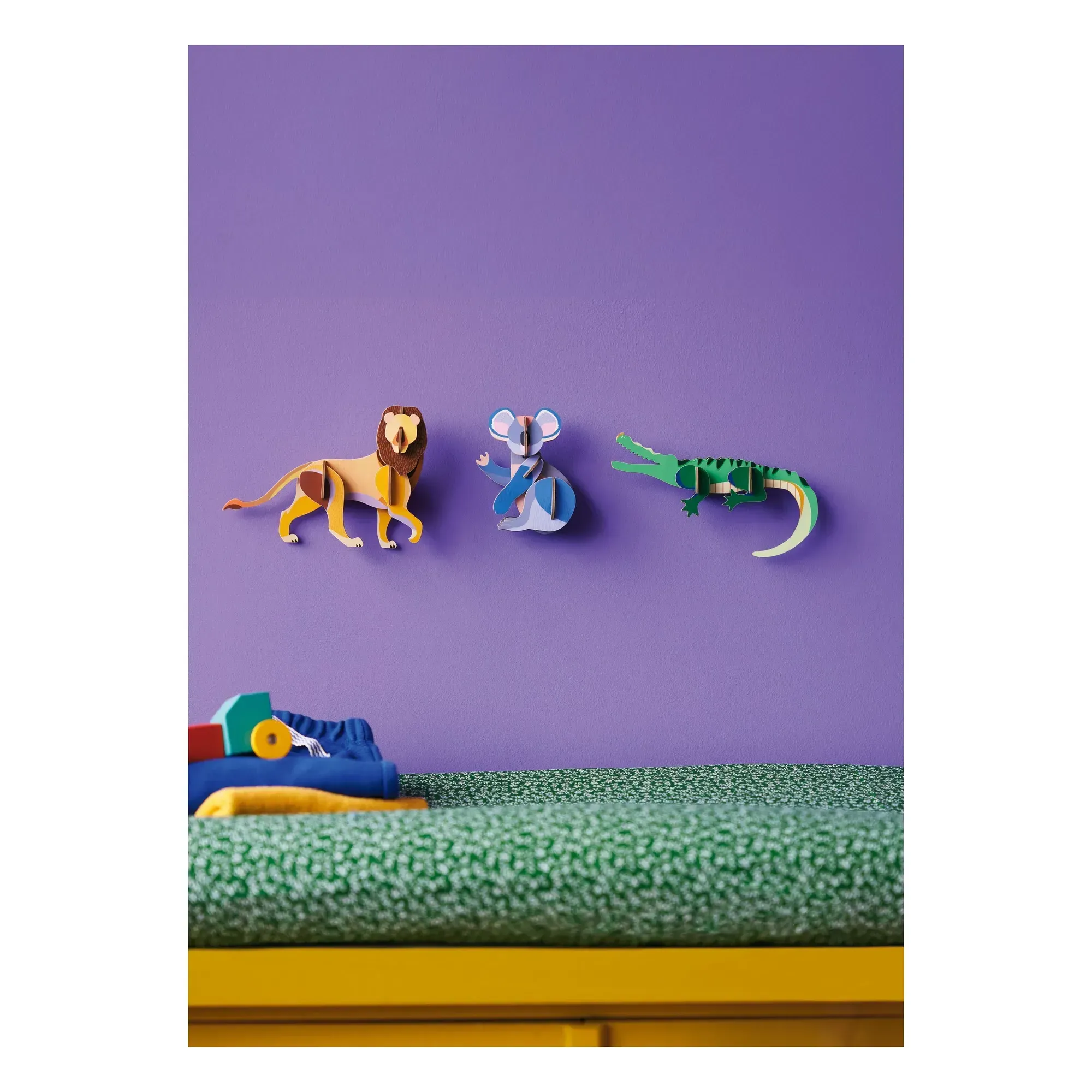 Studio Roof Lion 3D Wall Decoration - Multicoloured, Recycled Cardboard alternate view