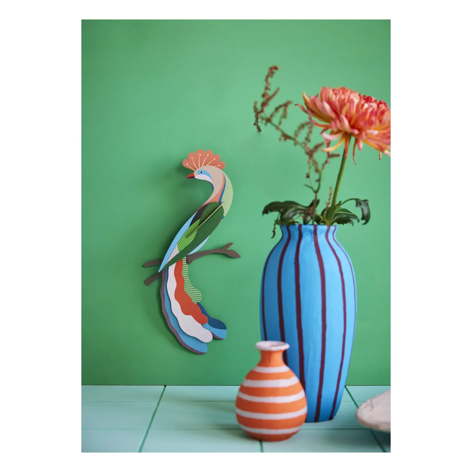 Studio Roof Meti Bird Wall Decoration - Multicoloured, Recycled Cardboard alternate view