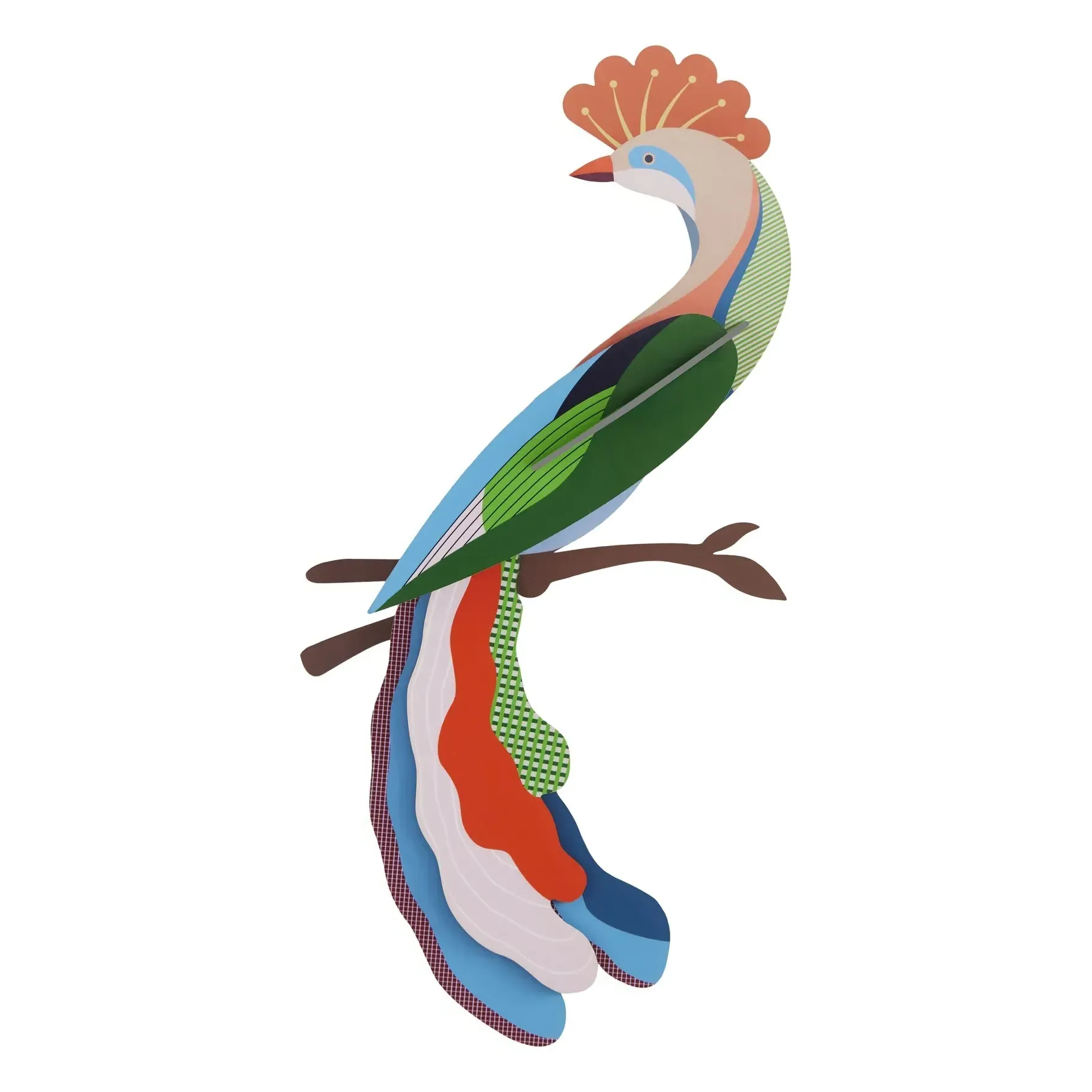 Studio Roof Meti Bird Wall Decoration - Multicoloured, Recycled Cardboard product