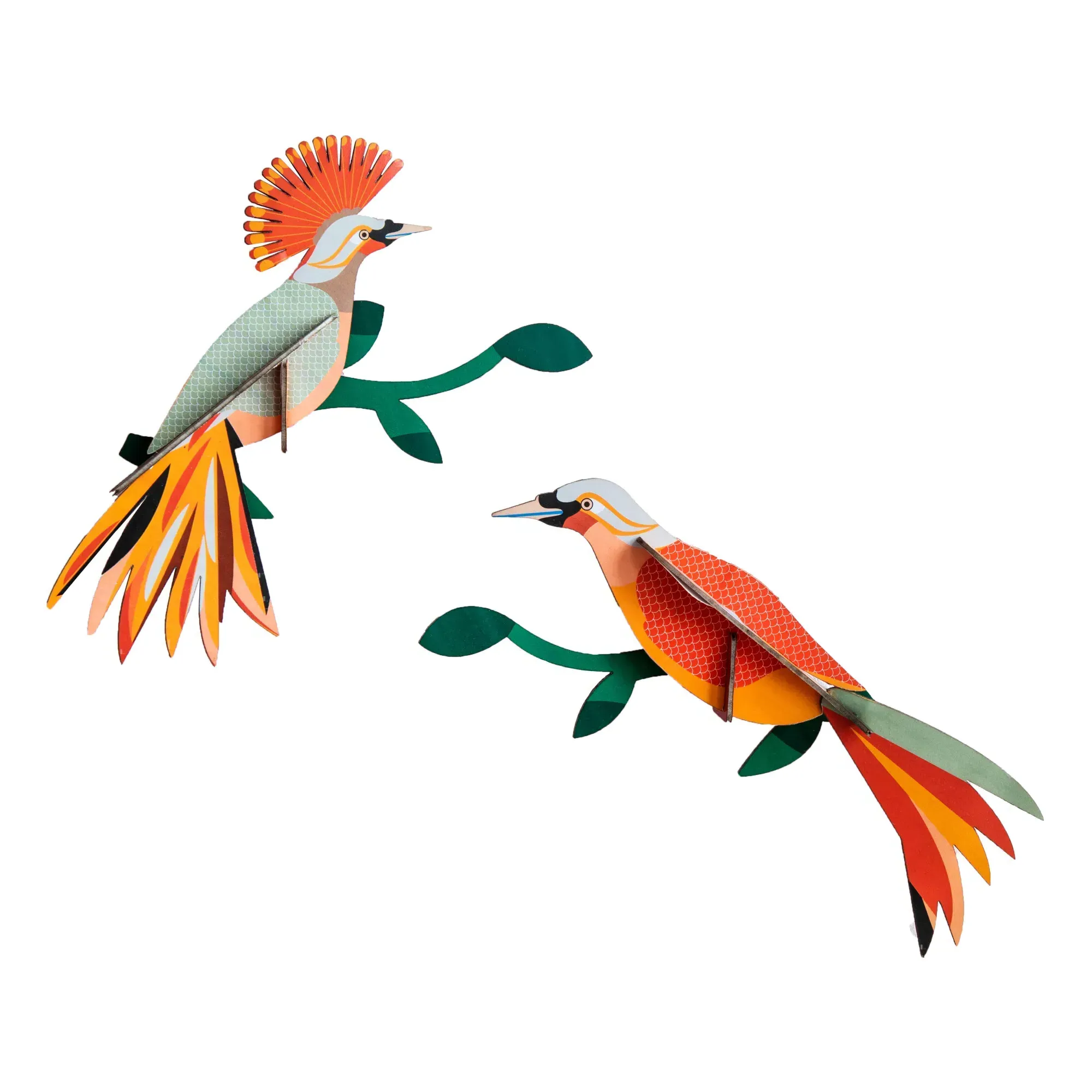 Studio Roof Obi Bird Wall Decoration - Multicoloured, Recycled Cardboard product