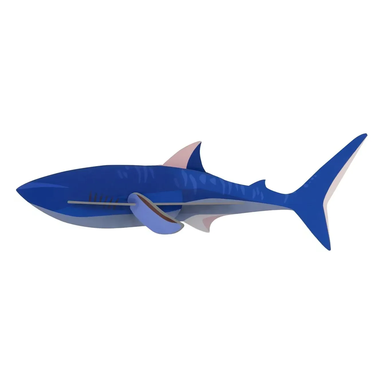 Studio Roof Shark 3D Wall Decoration - Navy Blue, Recycled Cardboard product