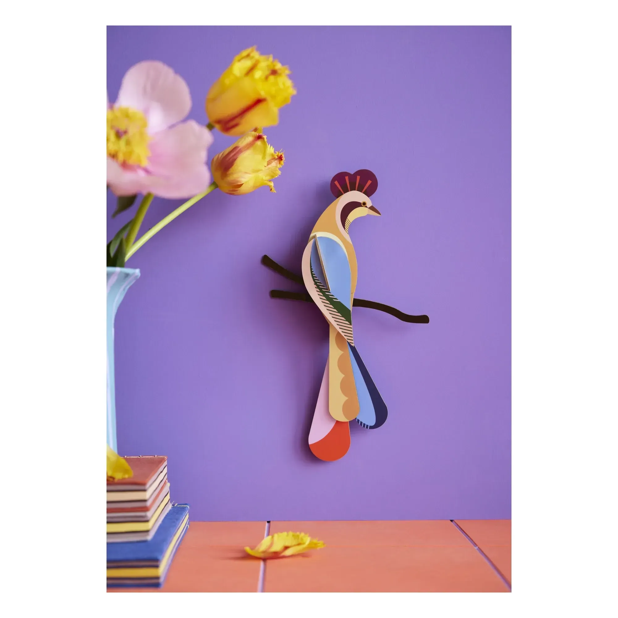 Studio Roof Sunda Bird Wall Decoration - Multicoloured, Recycled Cardboard alternate view