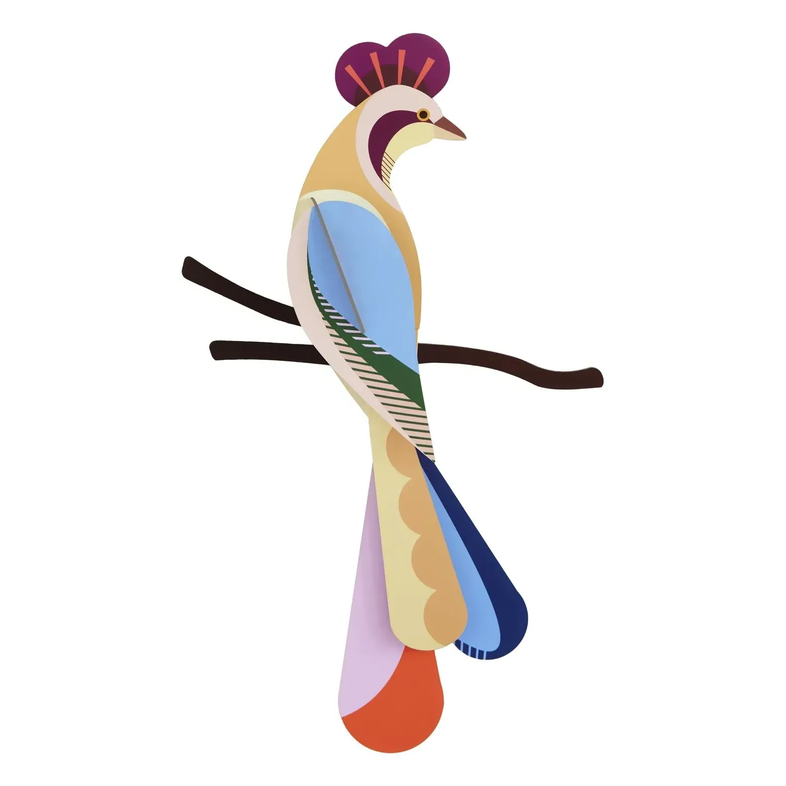 Studio Roof Sunda Bird Wall Decoration - Multicoloured, Recycled Cardboard product