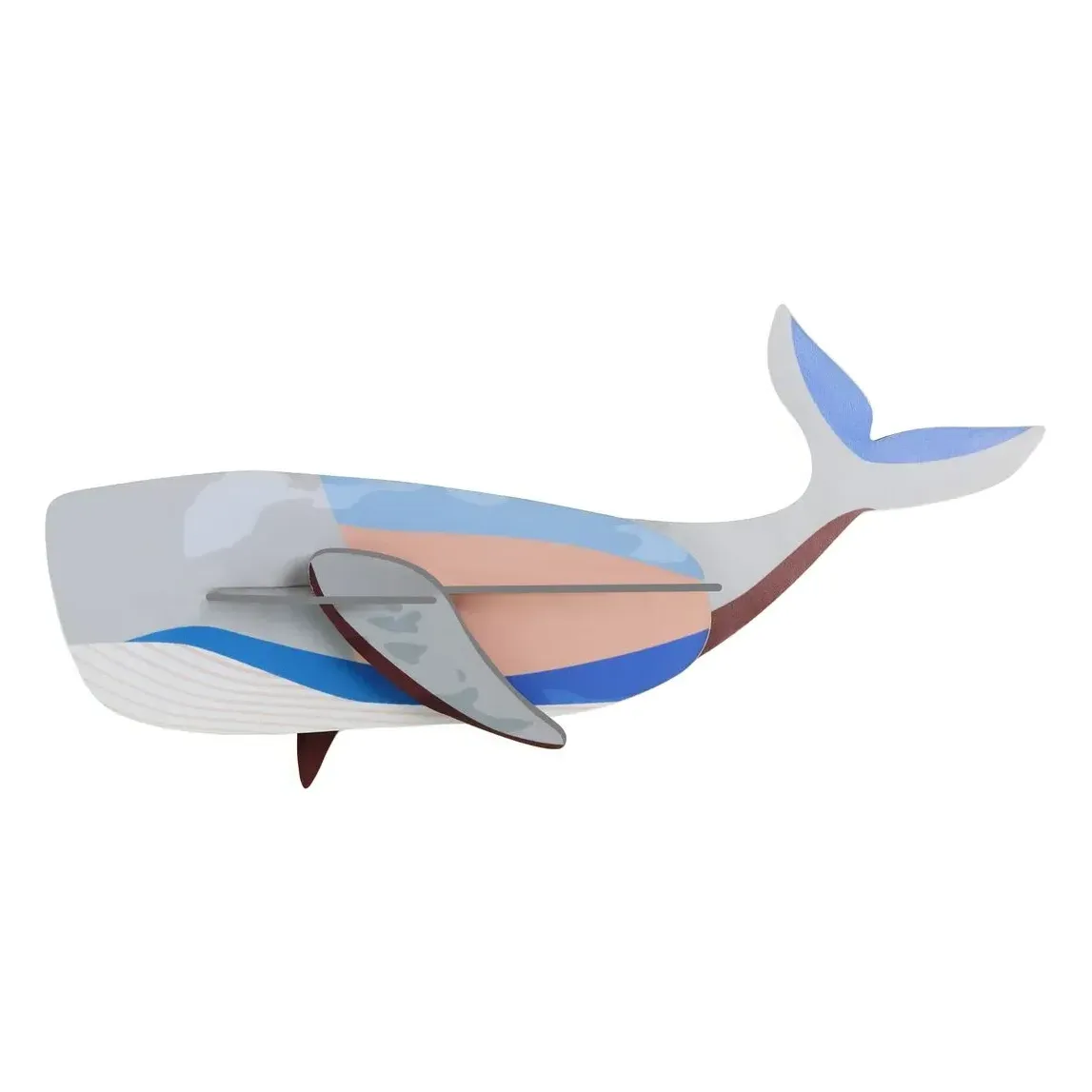 Studio Roof Whale 3D Wall Decoration - Grey, Recycled Cardboard product