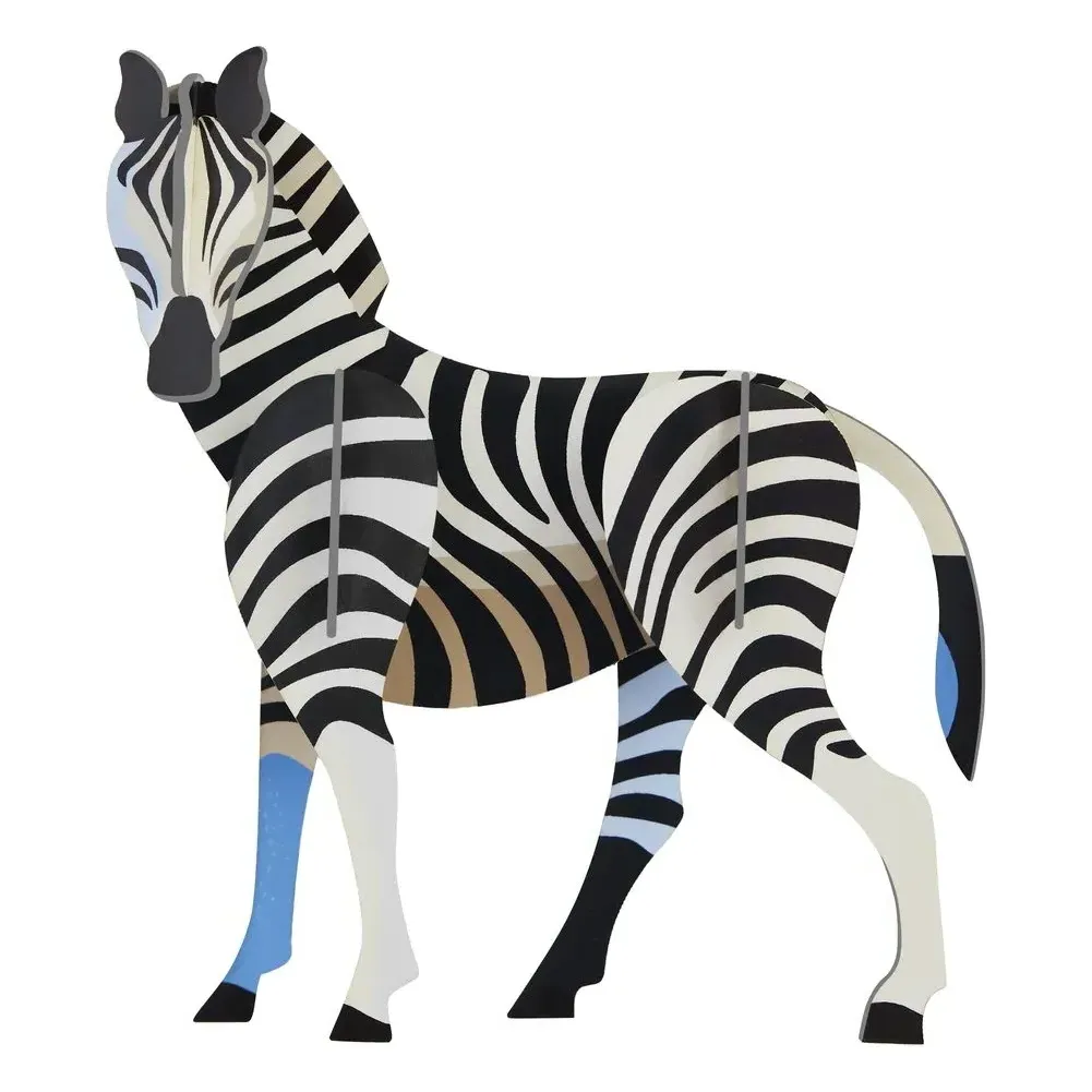Studio Roof Zebra 3D Wall Decoration - Multicoloured, Recycled Cardboard product