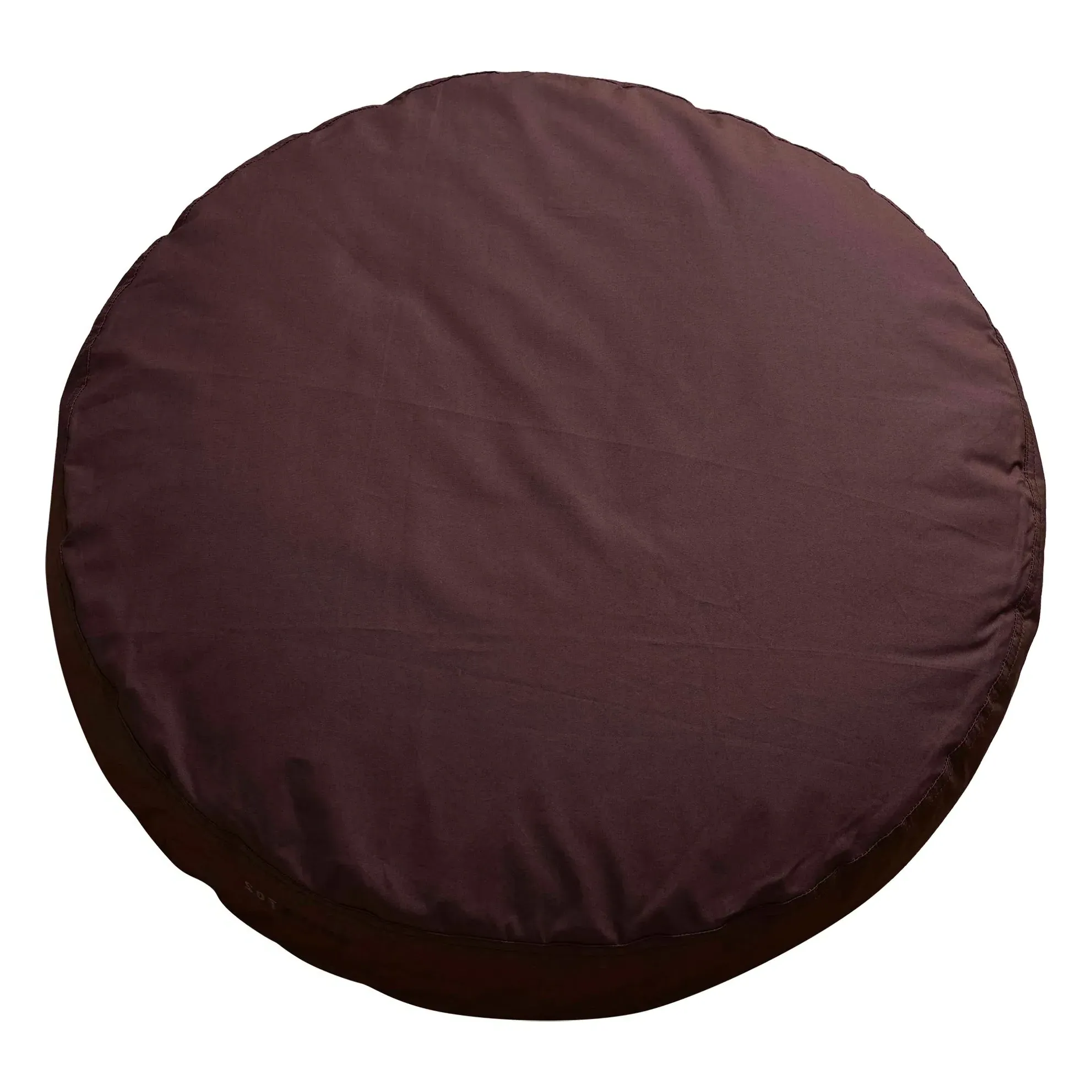 Bigdot Round Cushion - Coffee Brown, Organic Cotton Percale product