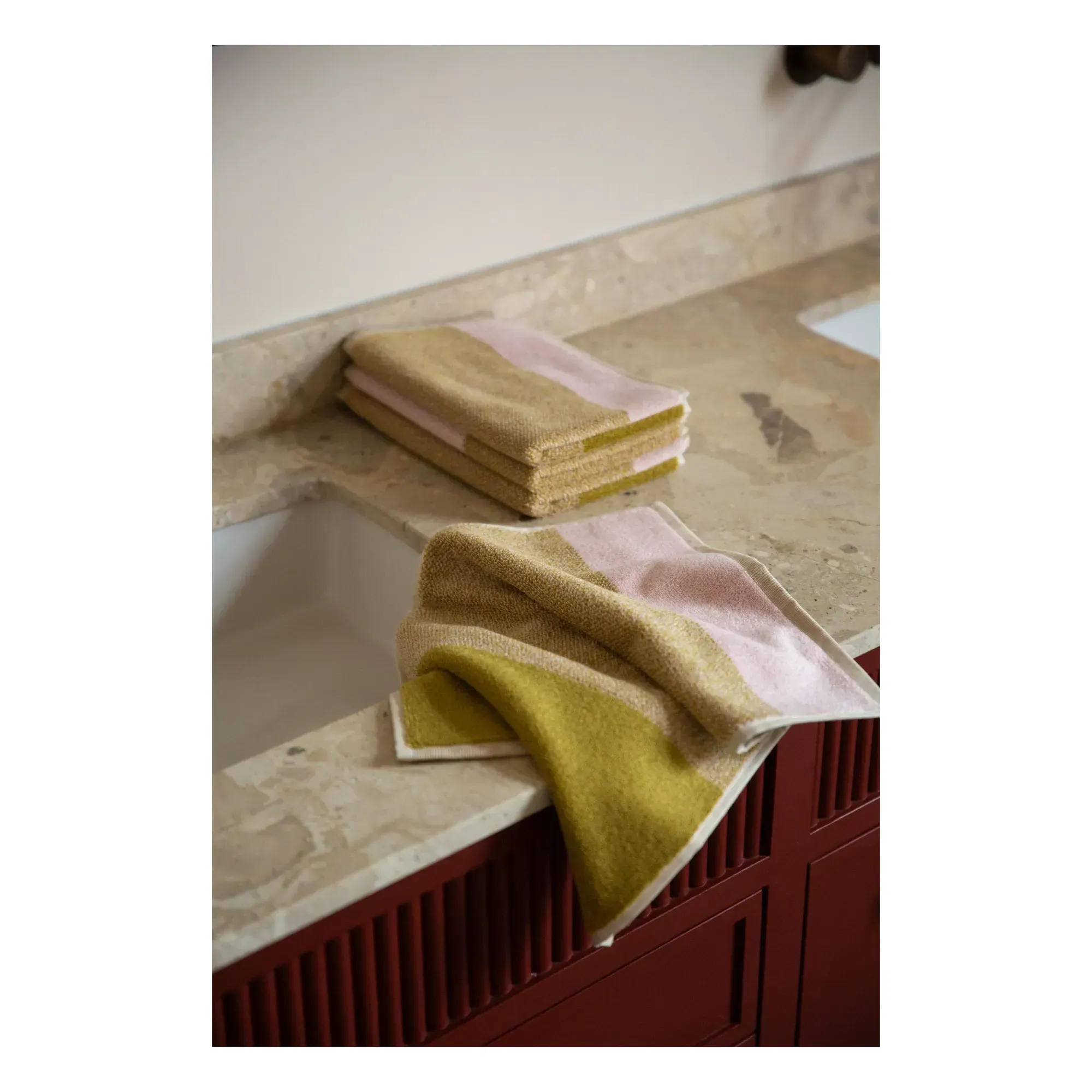 Lex Pott Guest Towel Set of 2 - Olive, Cotton alternate view