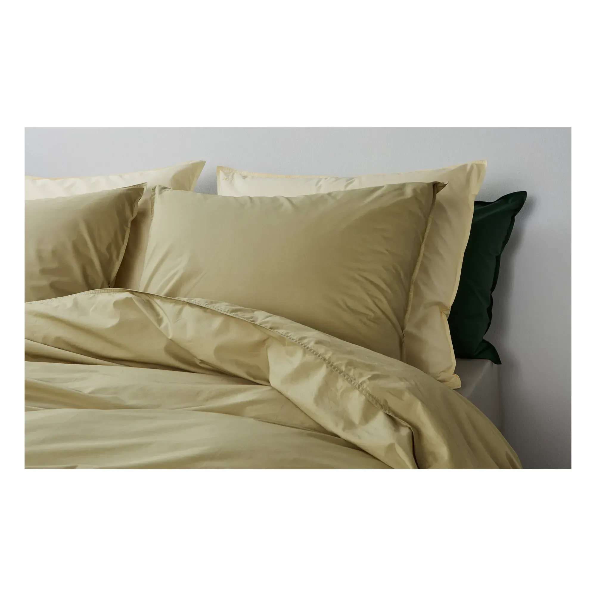 Organic Percale Duvet Cover - Pistachio Green, Cotton alternate view