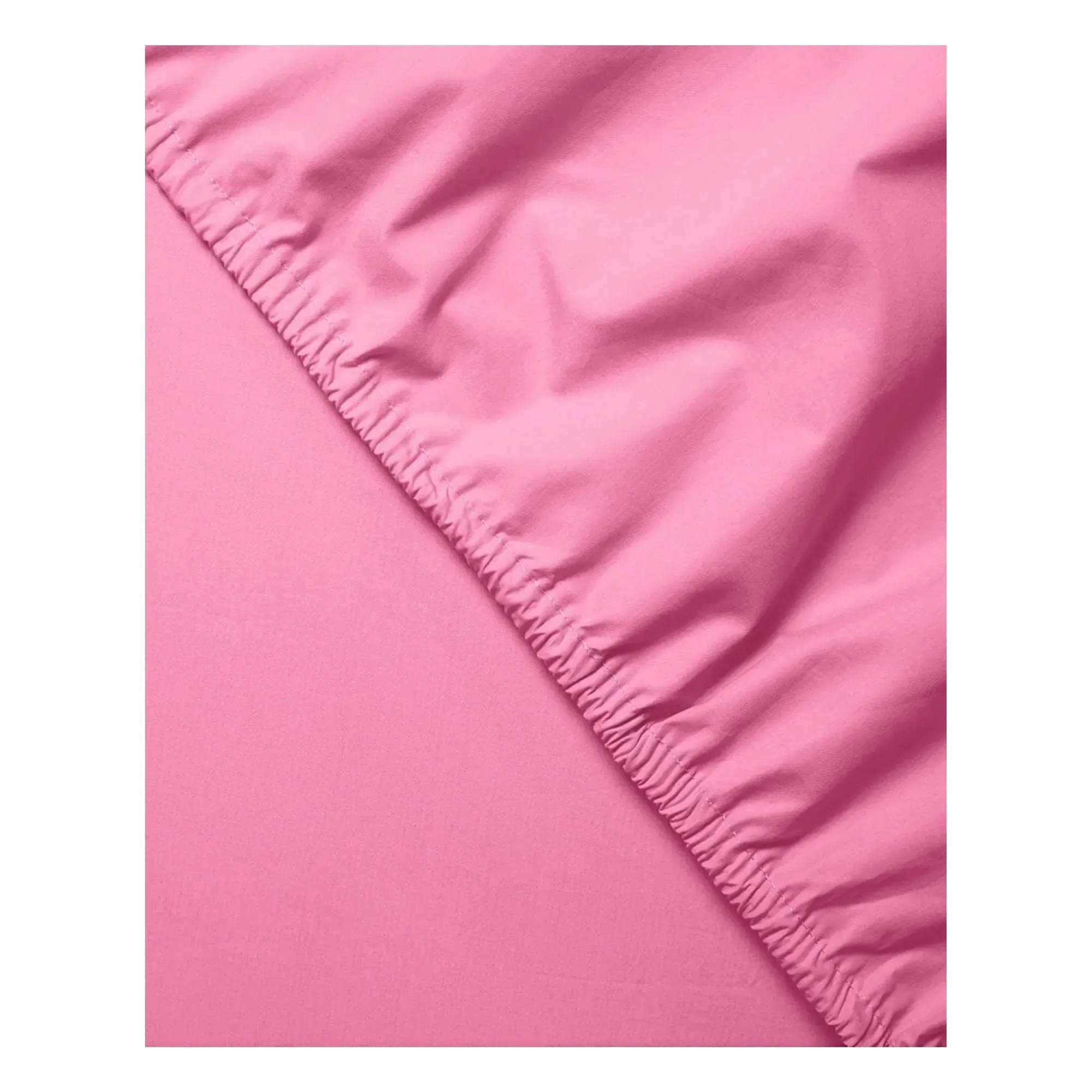 Organic Percale Fitted Sheet - Pink, Cotton product