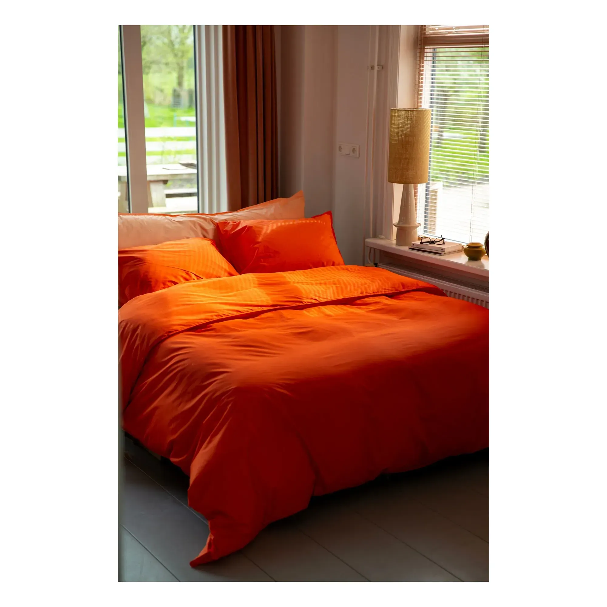 Organic Percale Pillowcase - Orange, Cotton alternate view