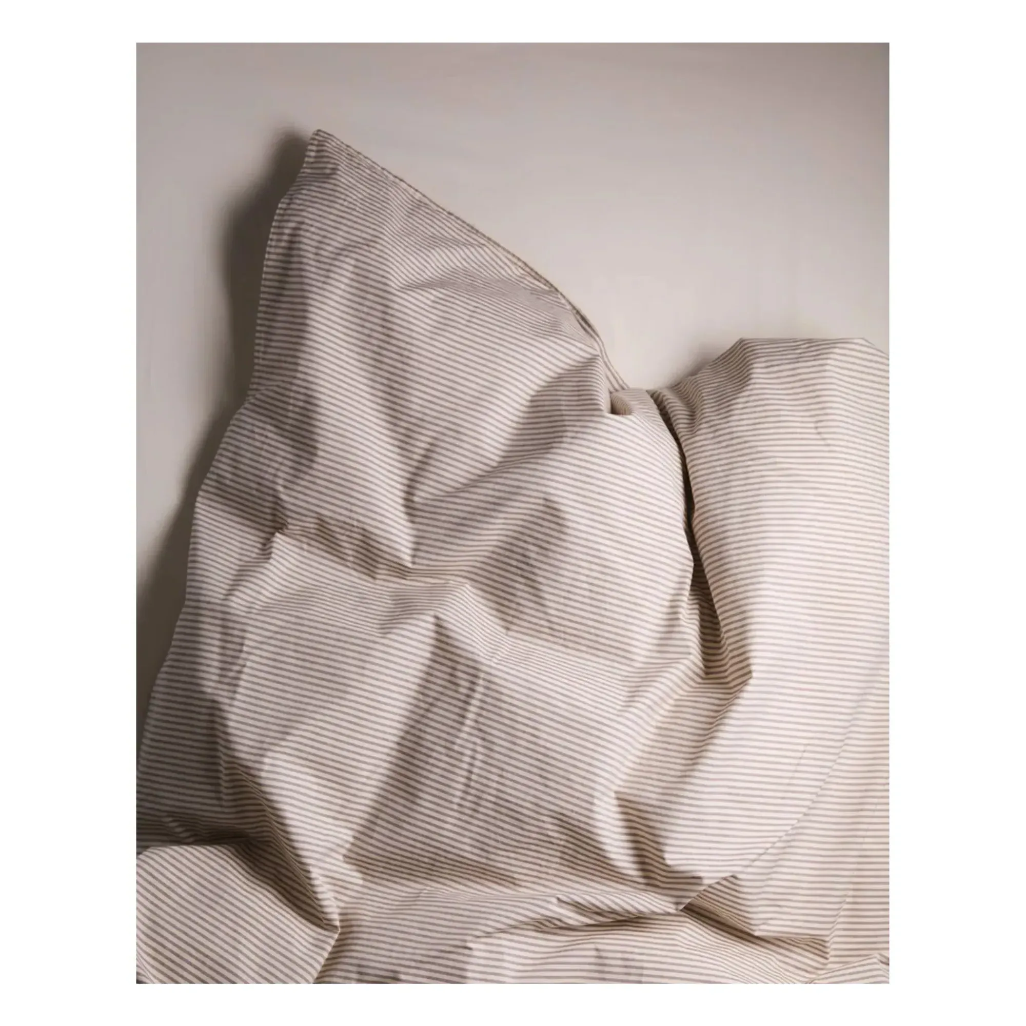 Striped Duvet Cover - Brown, Organic Cotton Percale product