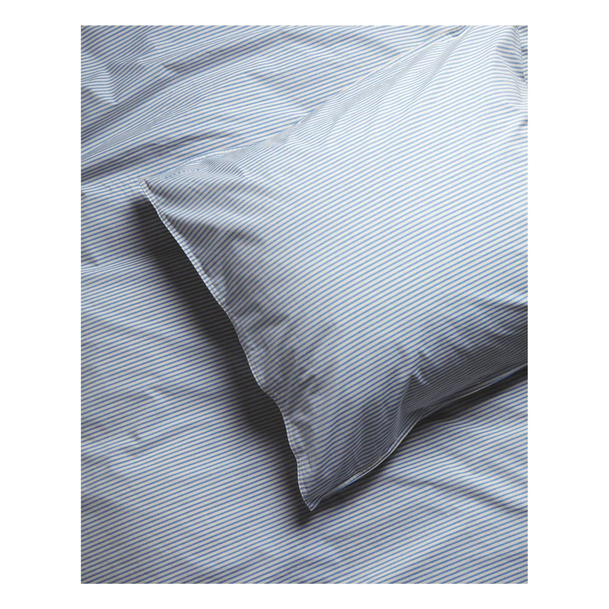 Striped Pillowcase - Blue, Organic Cotton Percale alternate view