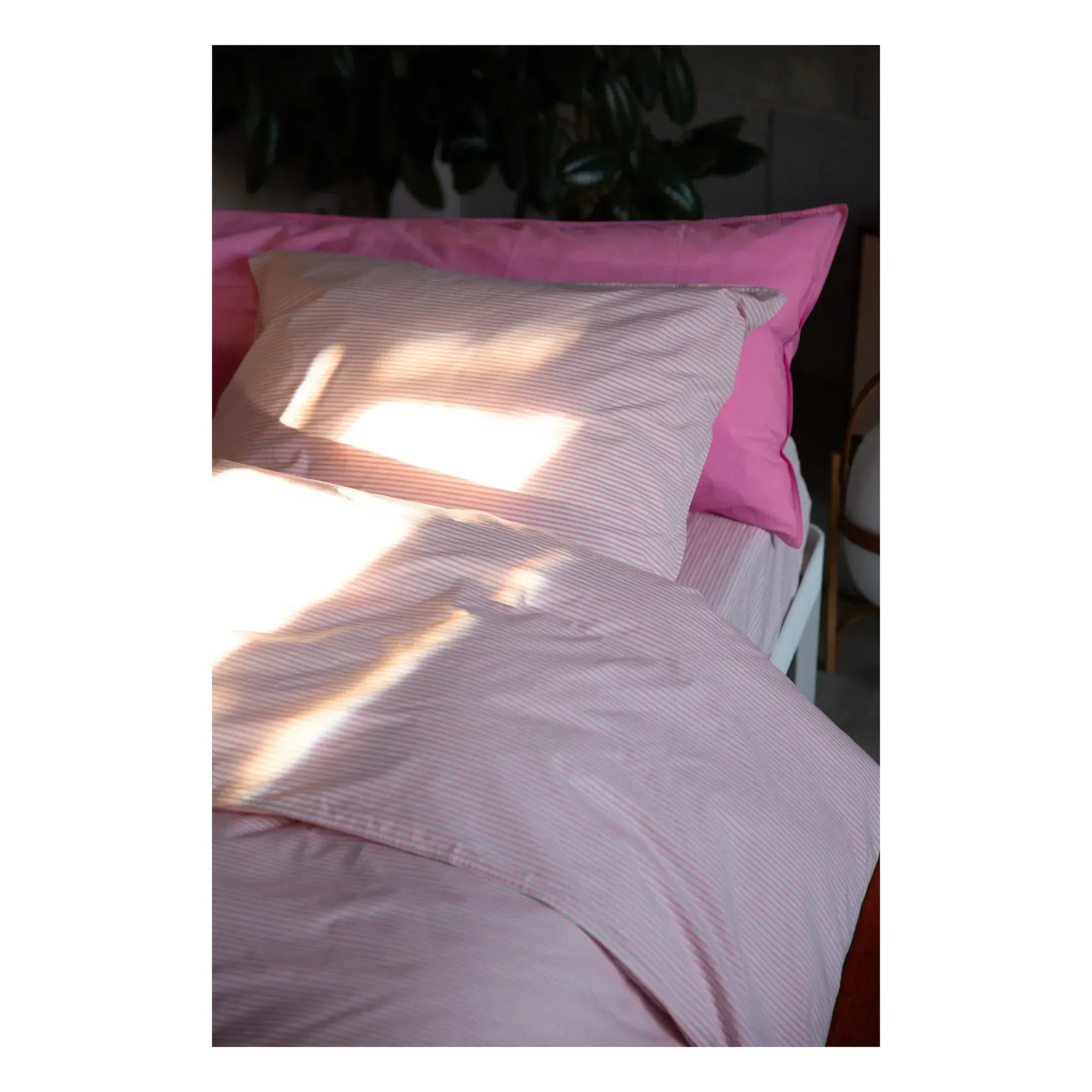 Striped Pillowcase - Pink, Organic Cotton Percale alternate view