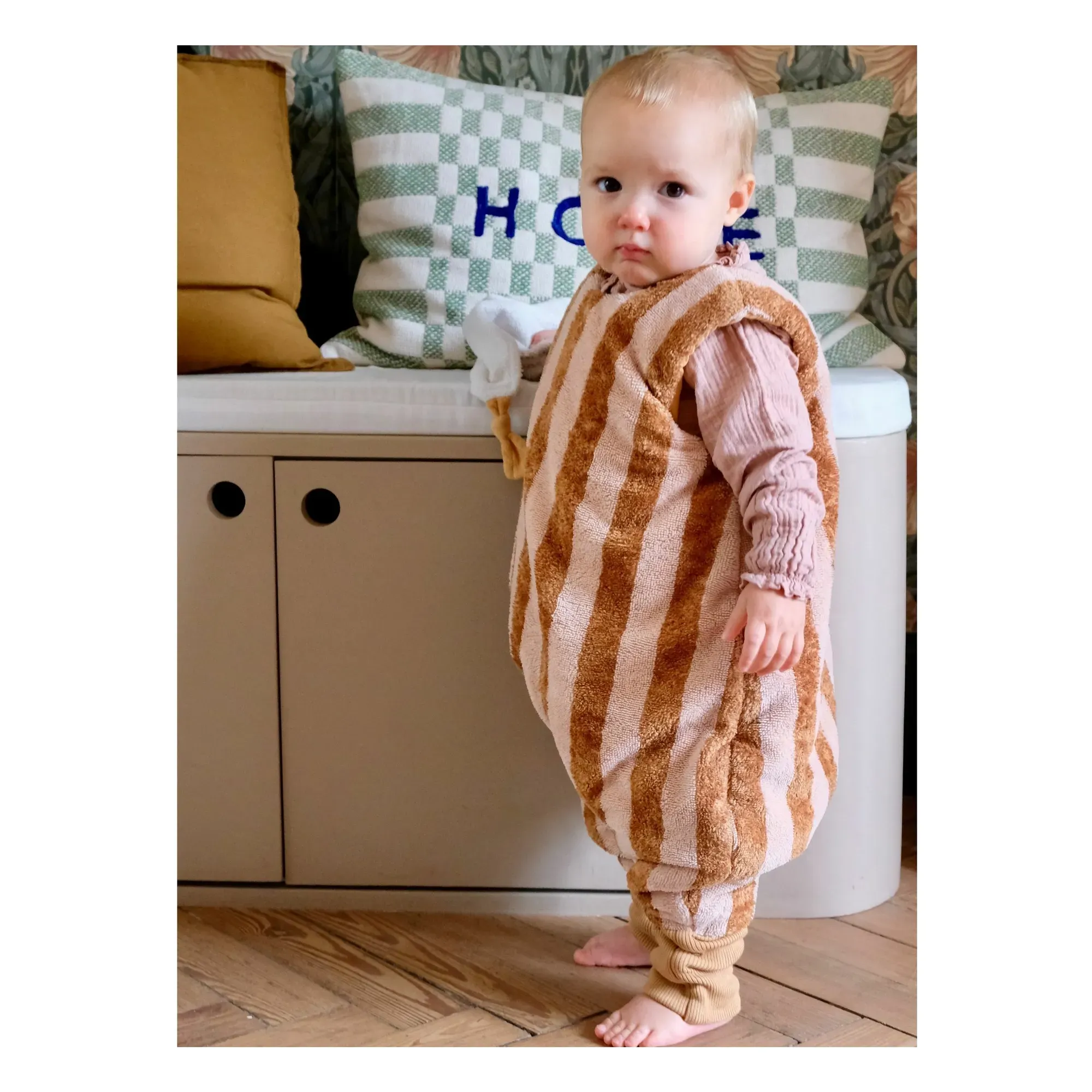 Mocha Latte Footed Sleeping Bag with Roll-Up Feet - Caramel product
