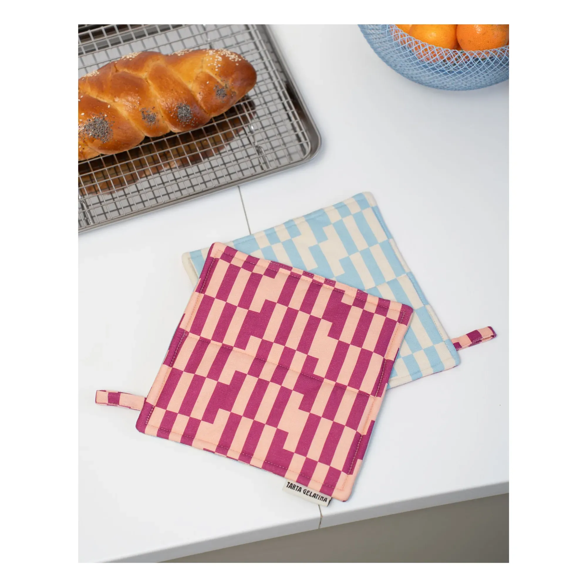 Berry Jam Square Potholder - Multicoloured, Cotton alternate view
