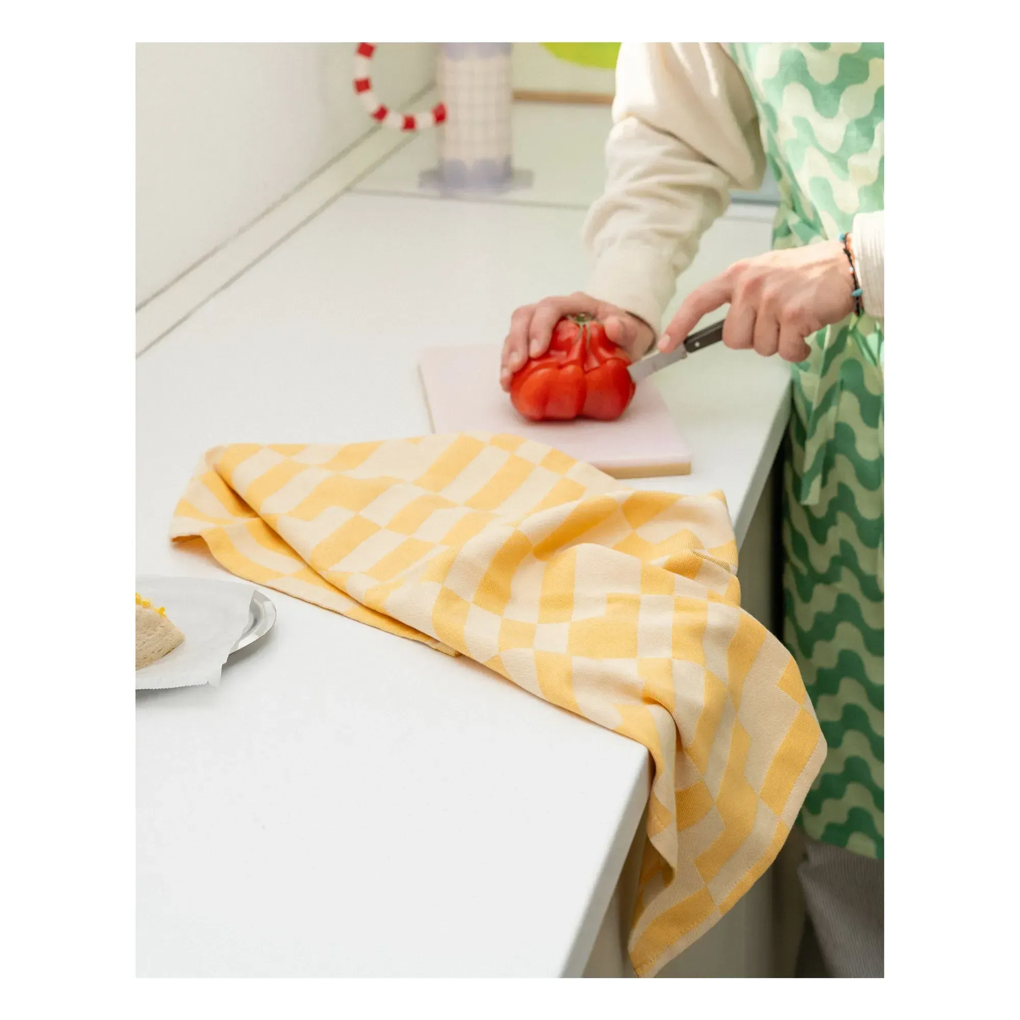 Butter Dream Tea Towel - Yellow, Organic Cotton alternate view