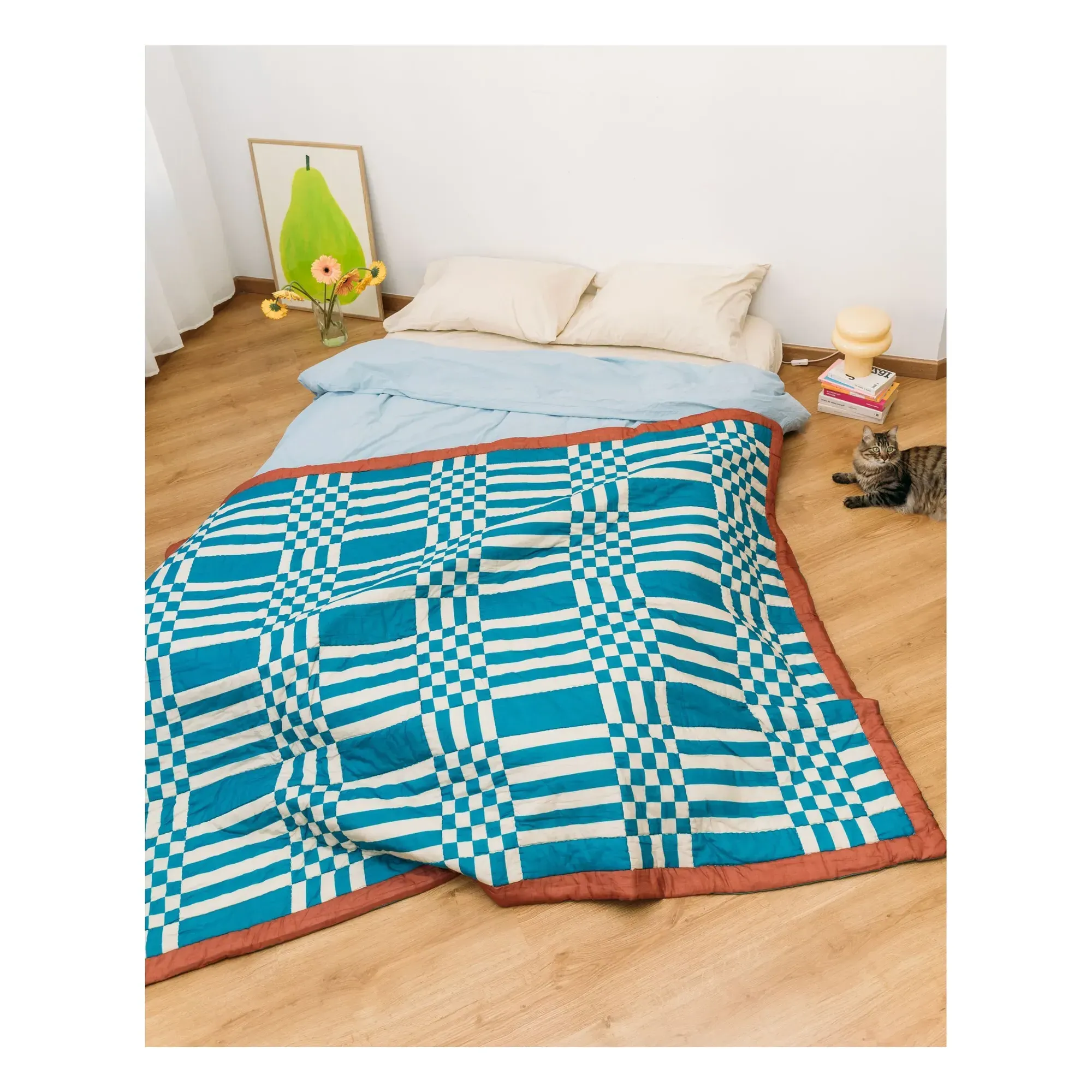 Checkered Reversible Throw - Pink, Cotton alternate view