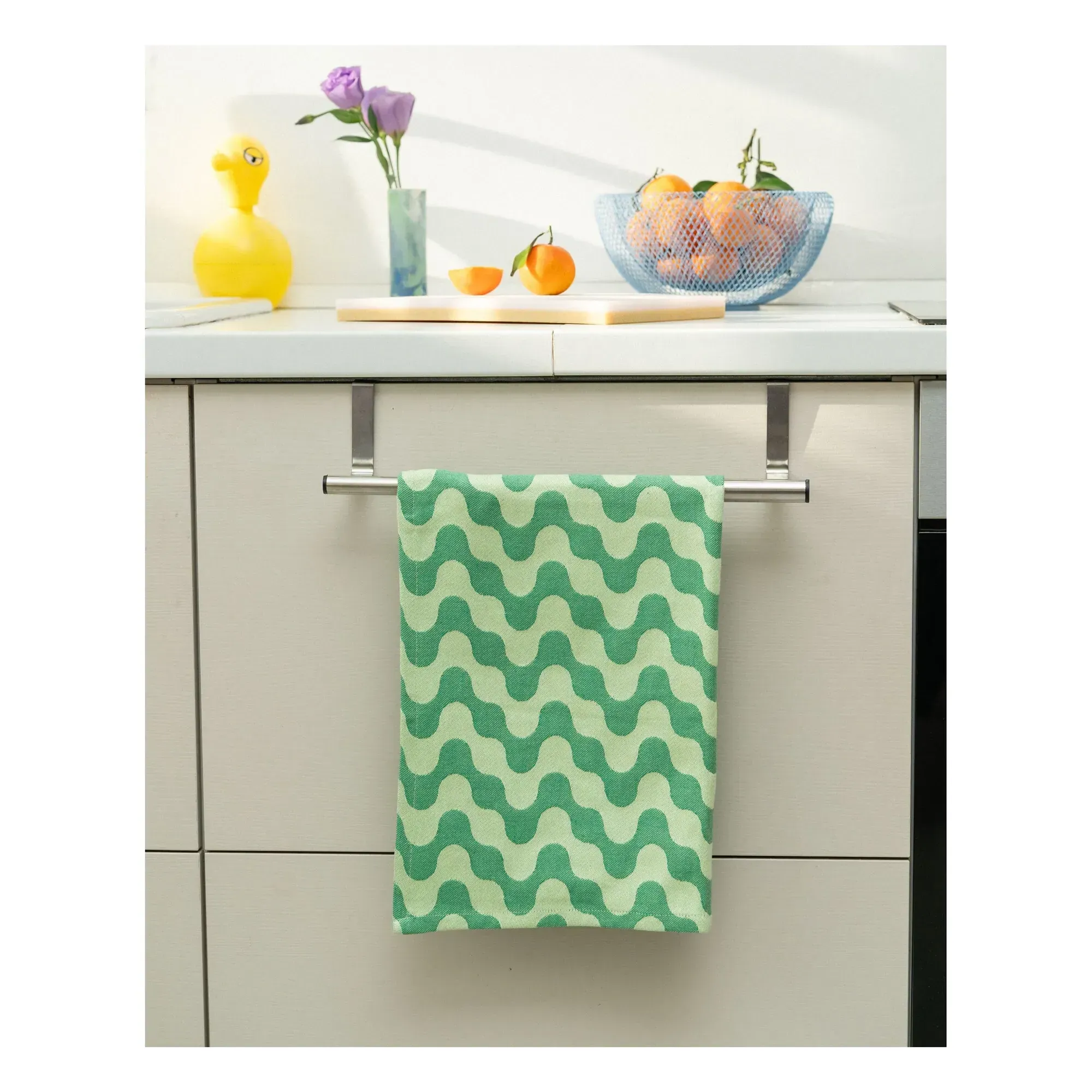 Kale Crush Tea Towel - Green, Organic Cotton alternate view