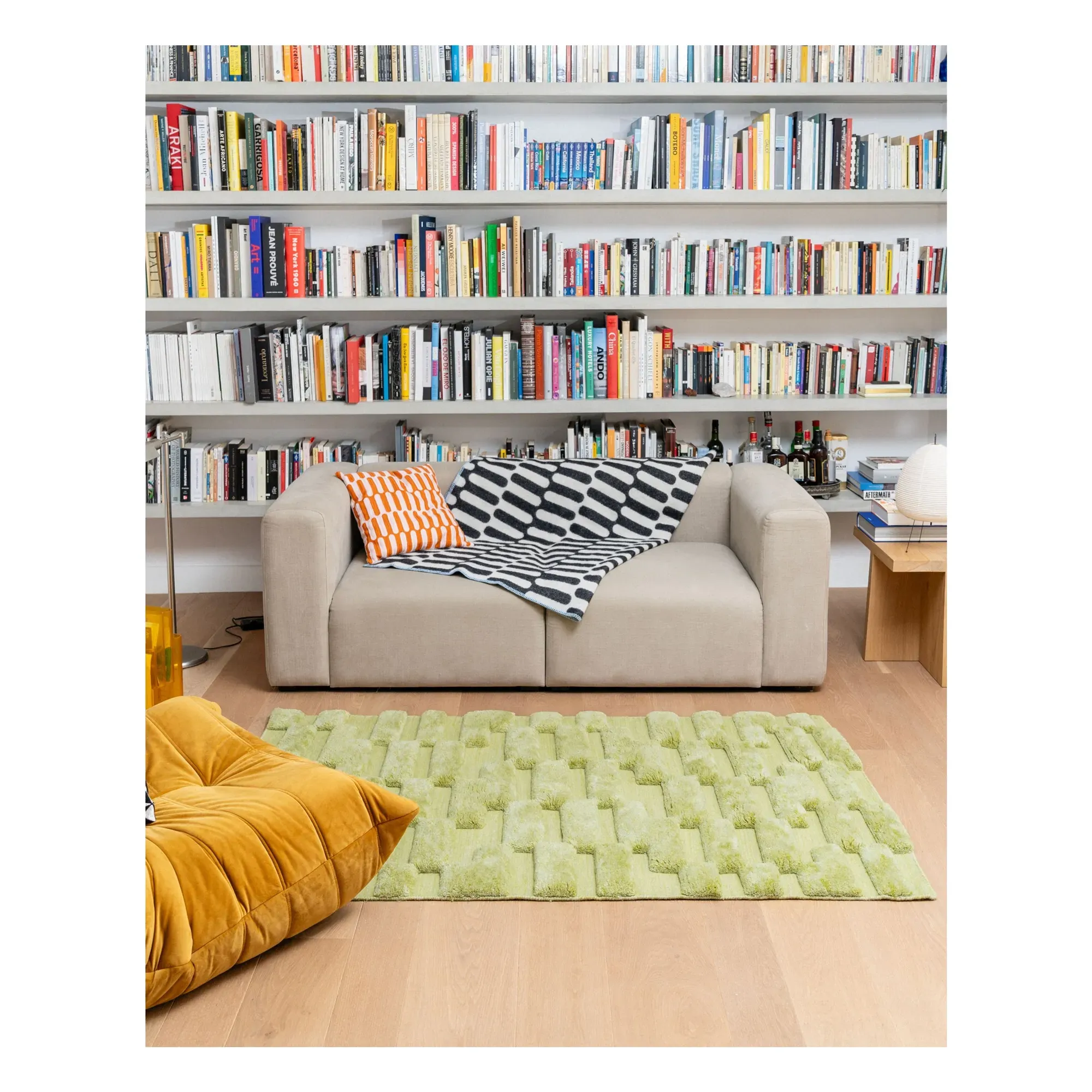 Musgo Shaggy Wool Rug - Green product