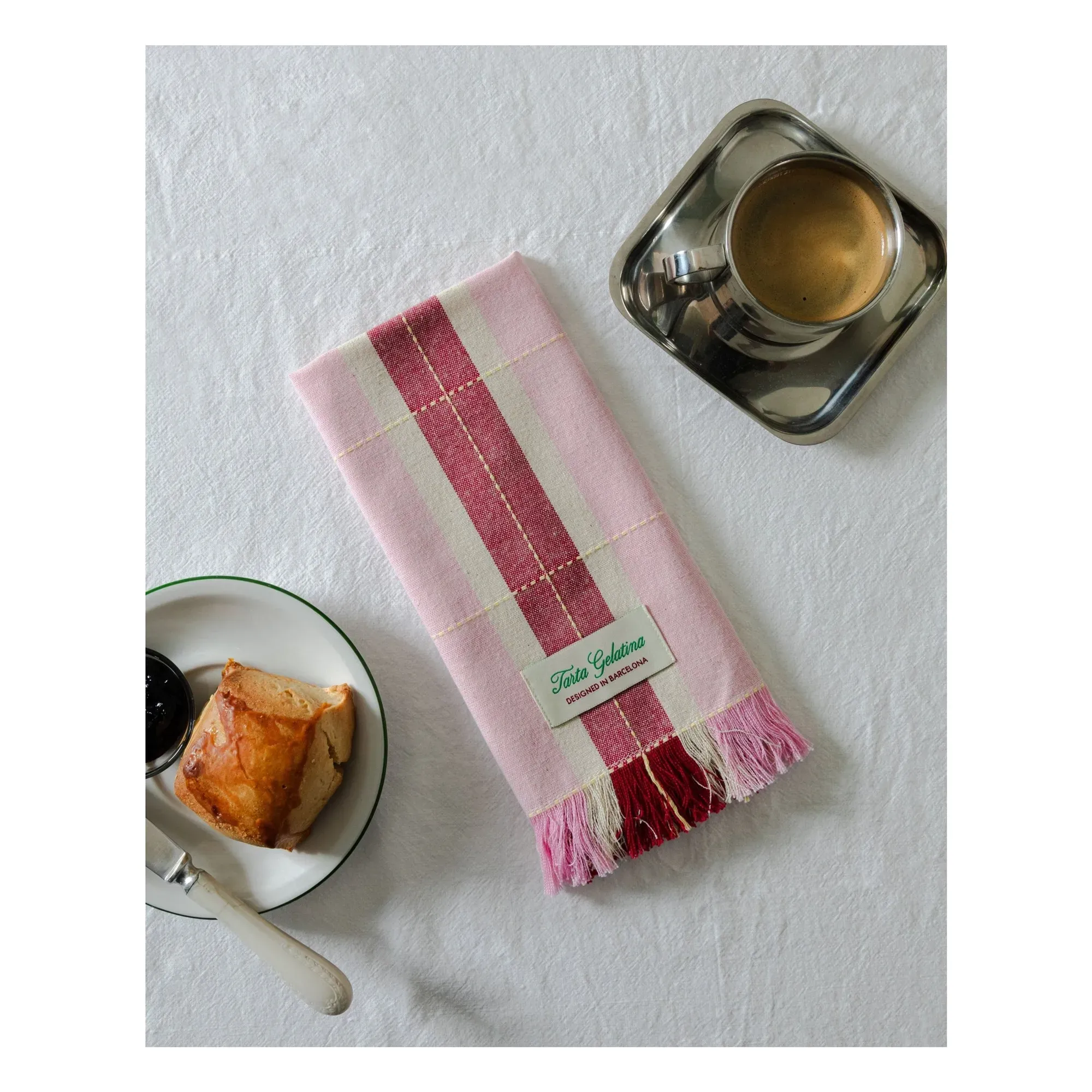 Organic Cotton Napkins Set of 2 - Pink alternate view