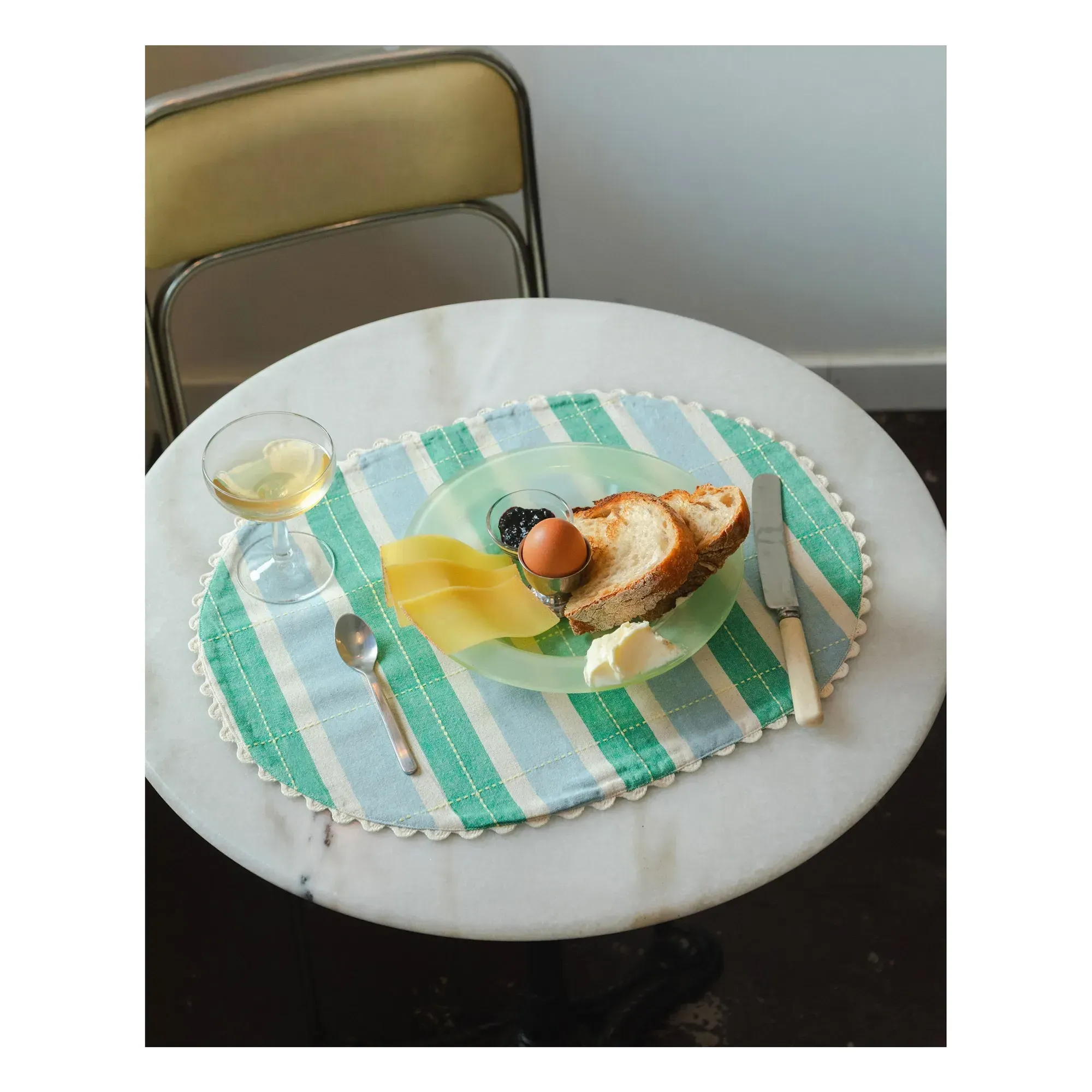 Organic Cotton Placemats Set of 2 - Blue alternate view