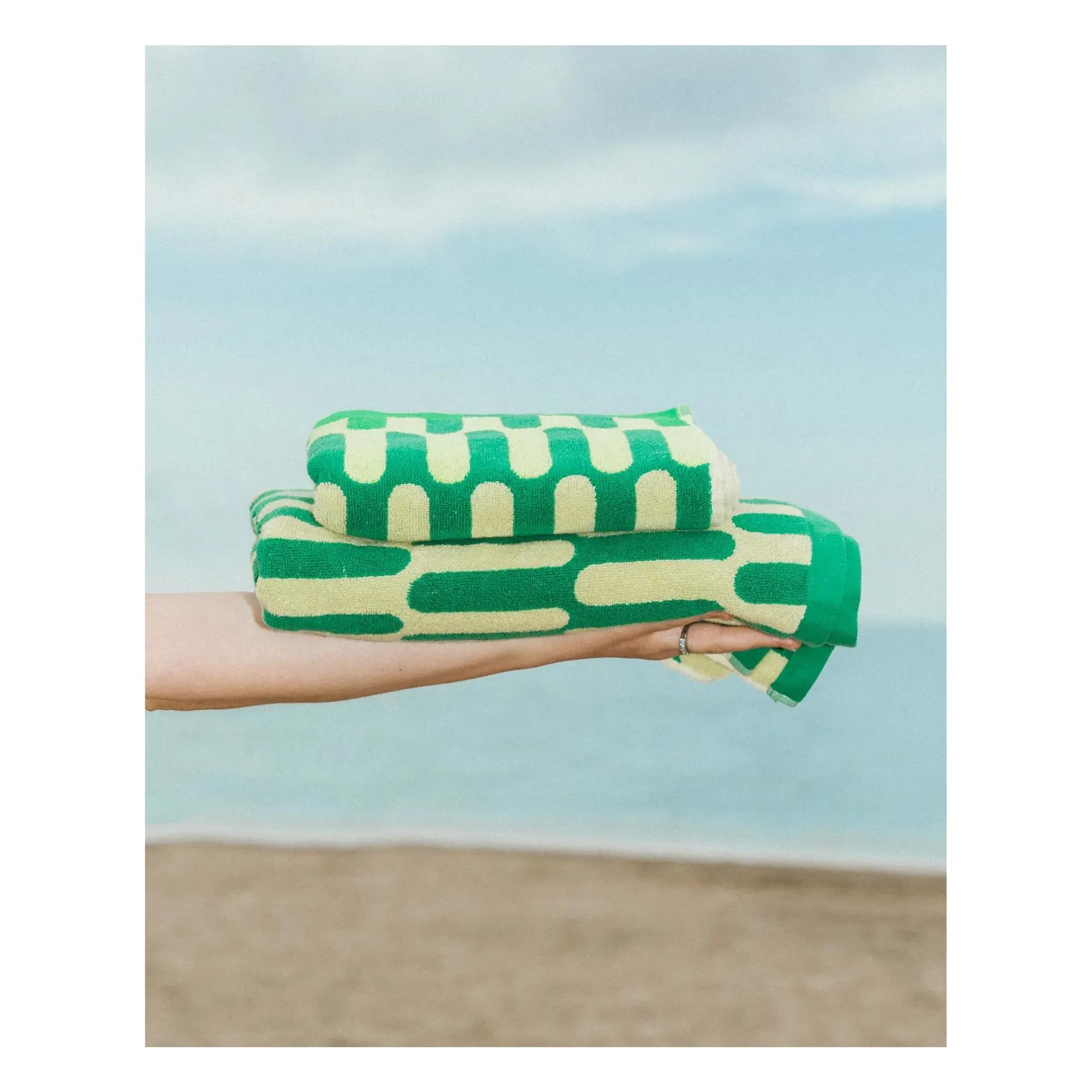 Paseo Guest Towel - Green, Cotton alternate view