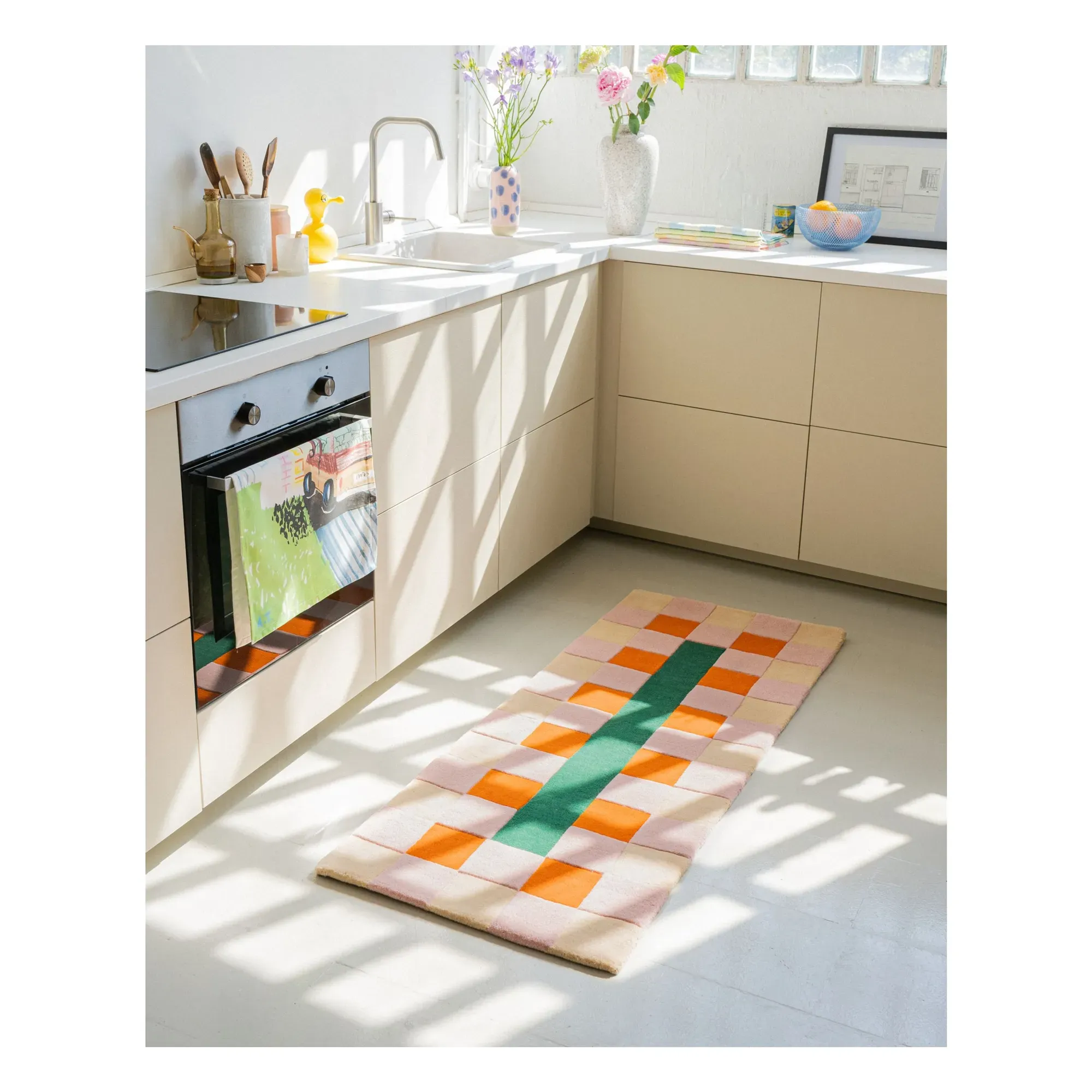Rayuela Wool Rug - Orange alternate view