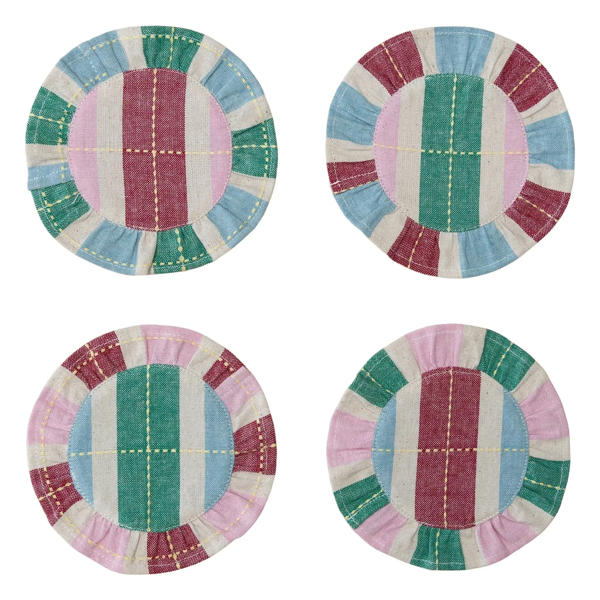 Tarta Gelatina Set of 4 Coasters - Multicoloured, Cotton product