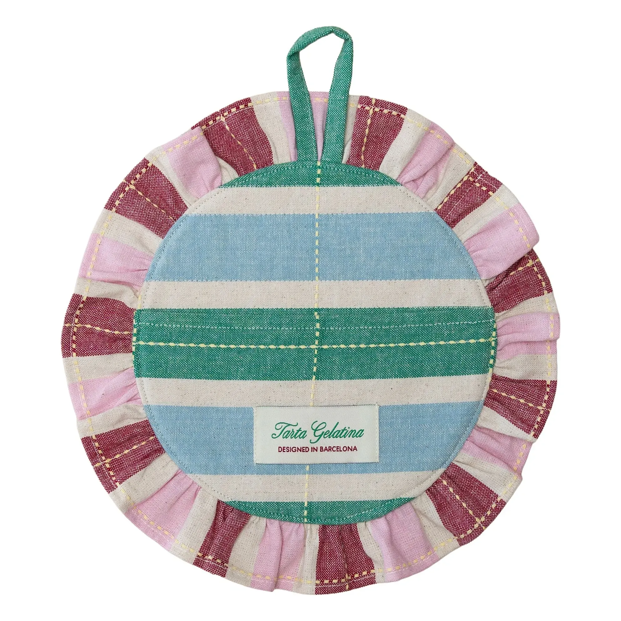 Tarta Gelatina Square Potholder - Burgundy, Organic Cotton product