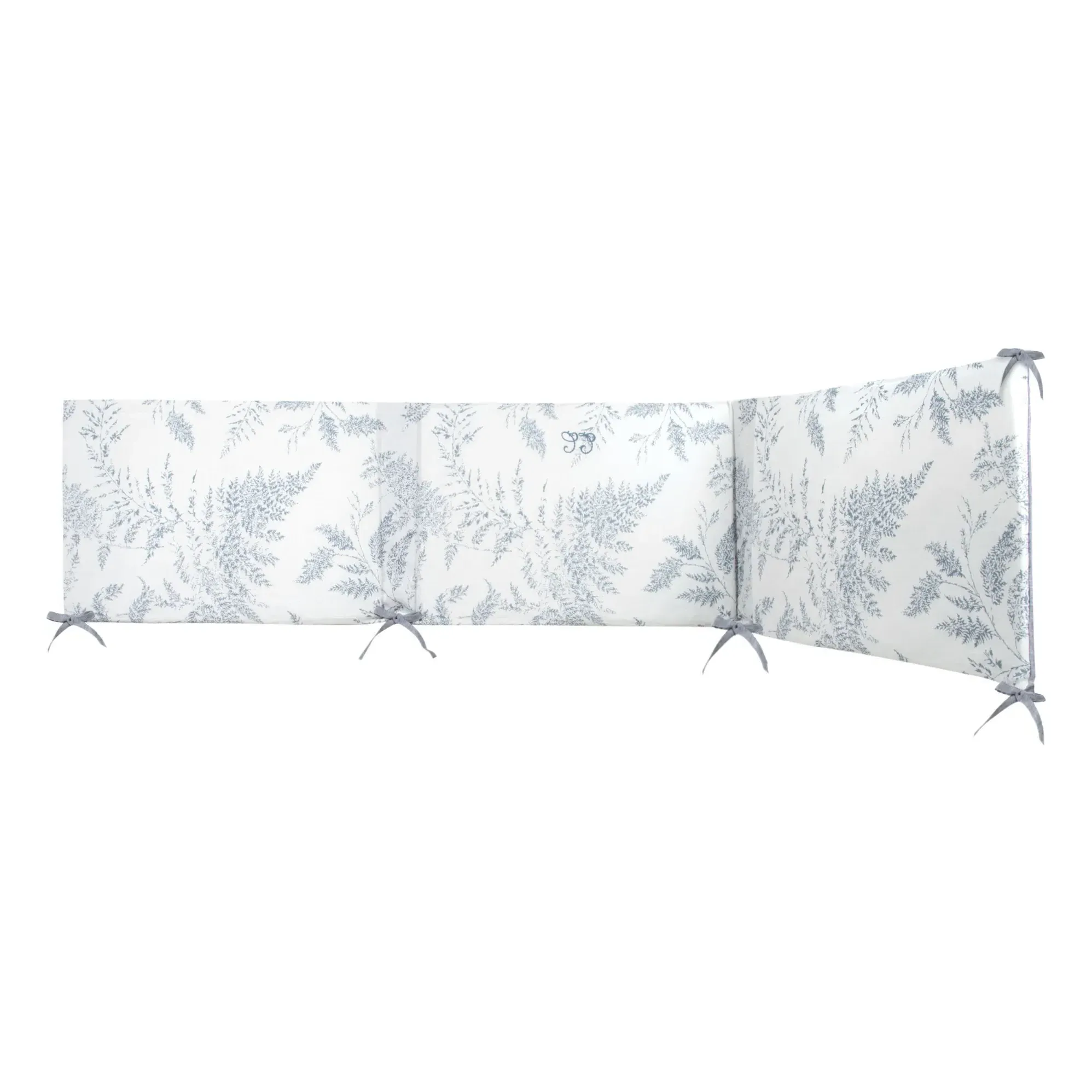 Foliage Bed Bumper - Grey, Linen Cotton product