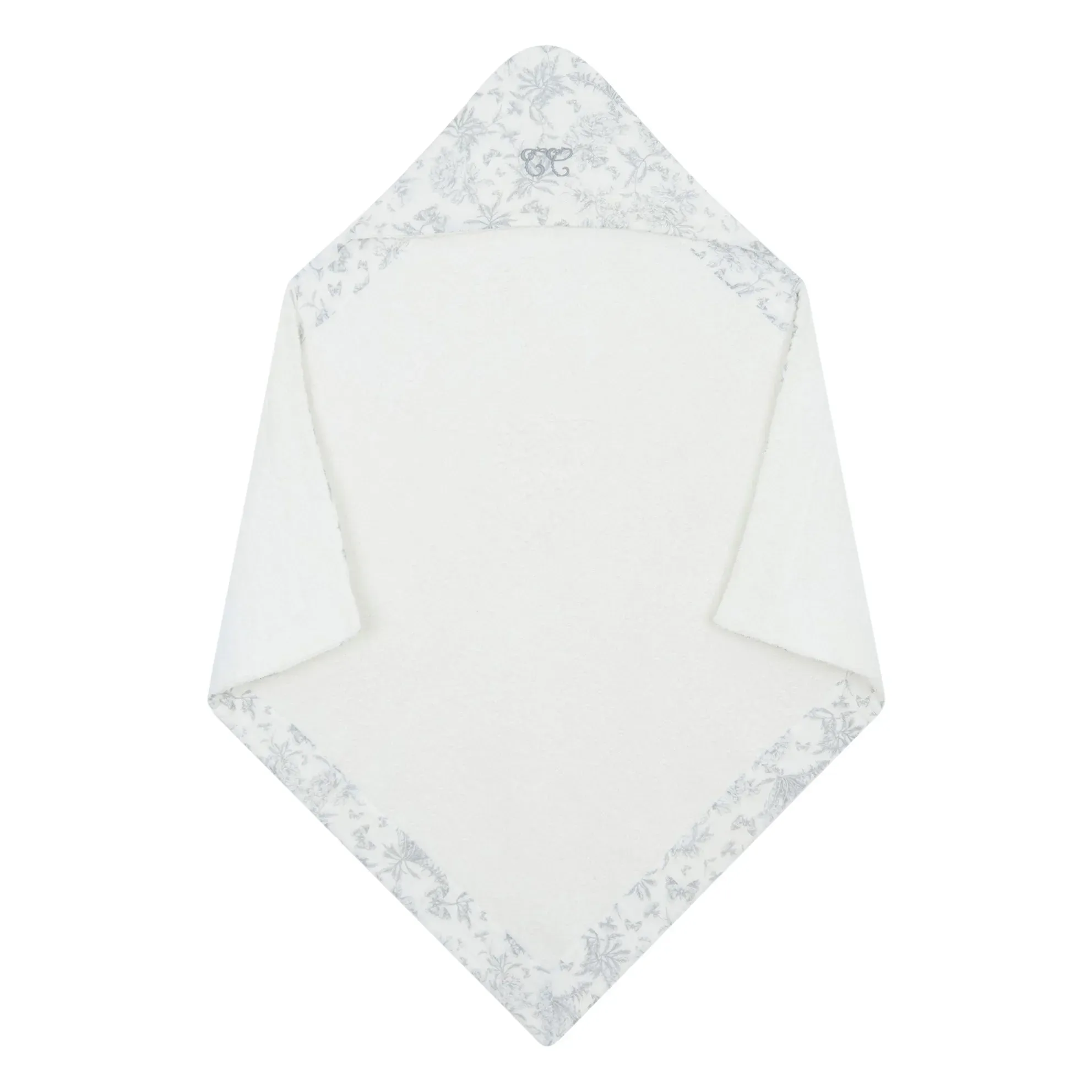 Toile de Jouy Bath Cape - Grey, Cotton product