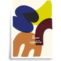 Buon Appetito Wall Poster - Multicoloured, Recycled Paper alternate view