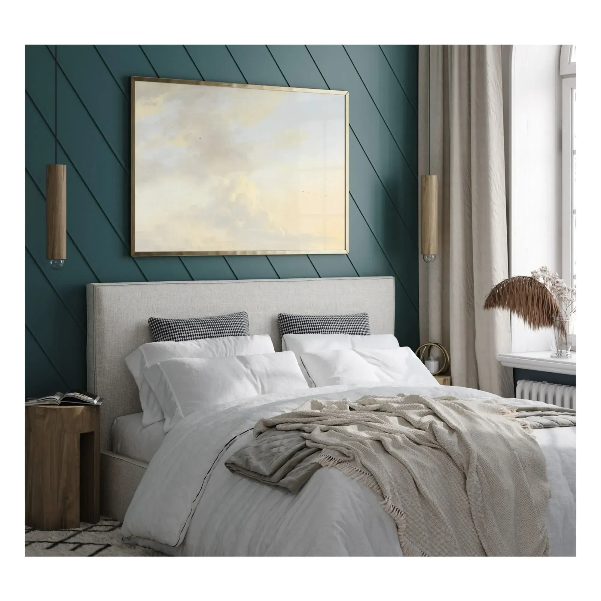 Clouds VII Art Poster - Multicoloured, Matte Art Paper alternate view