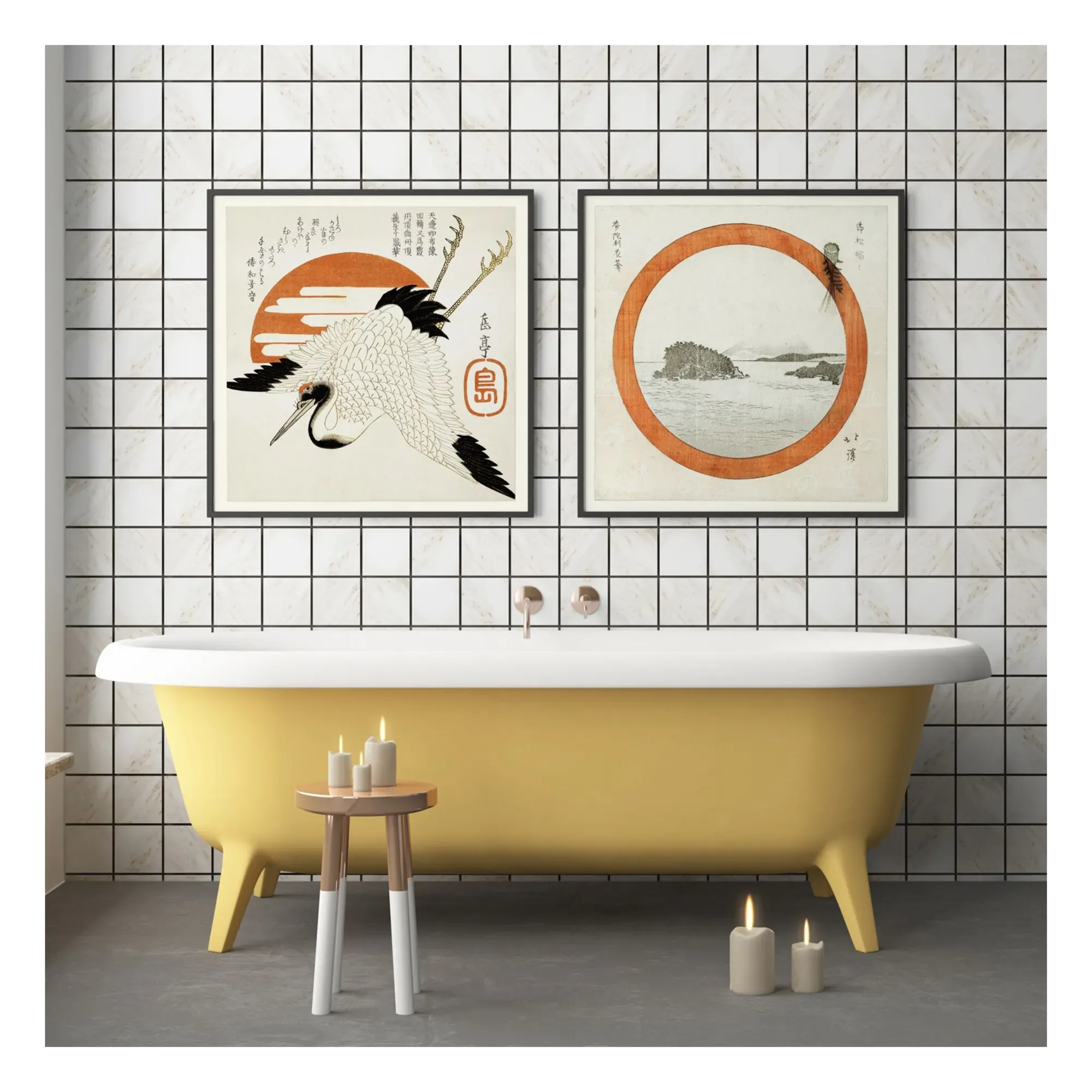 Grus Japonensis Poster - Multicoloured, Matte Art Paper alternate view