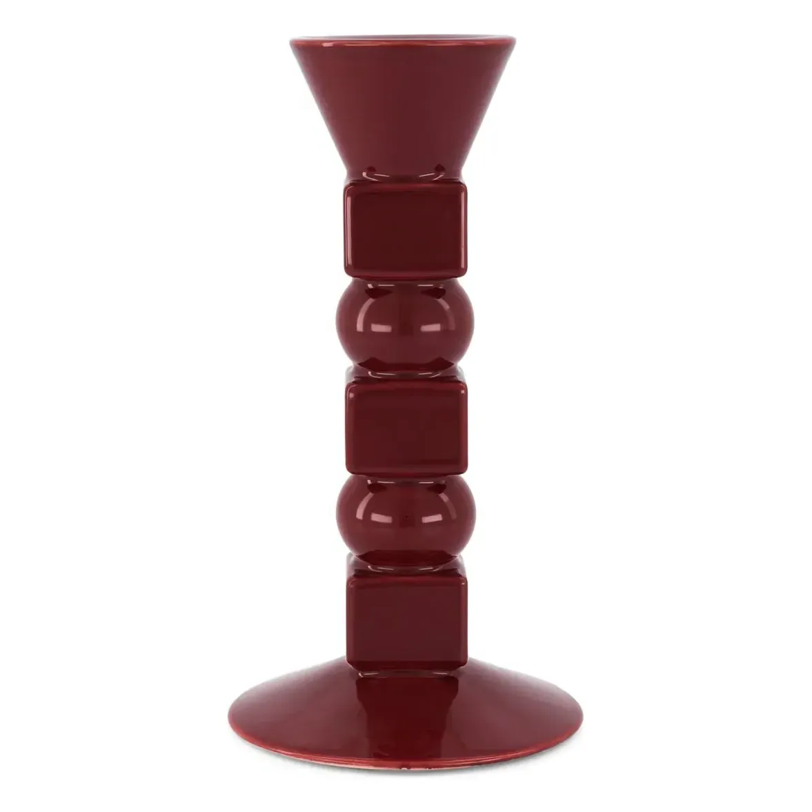 Anna Small Candleholder - Burgundy, Ceramic product