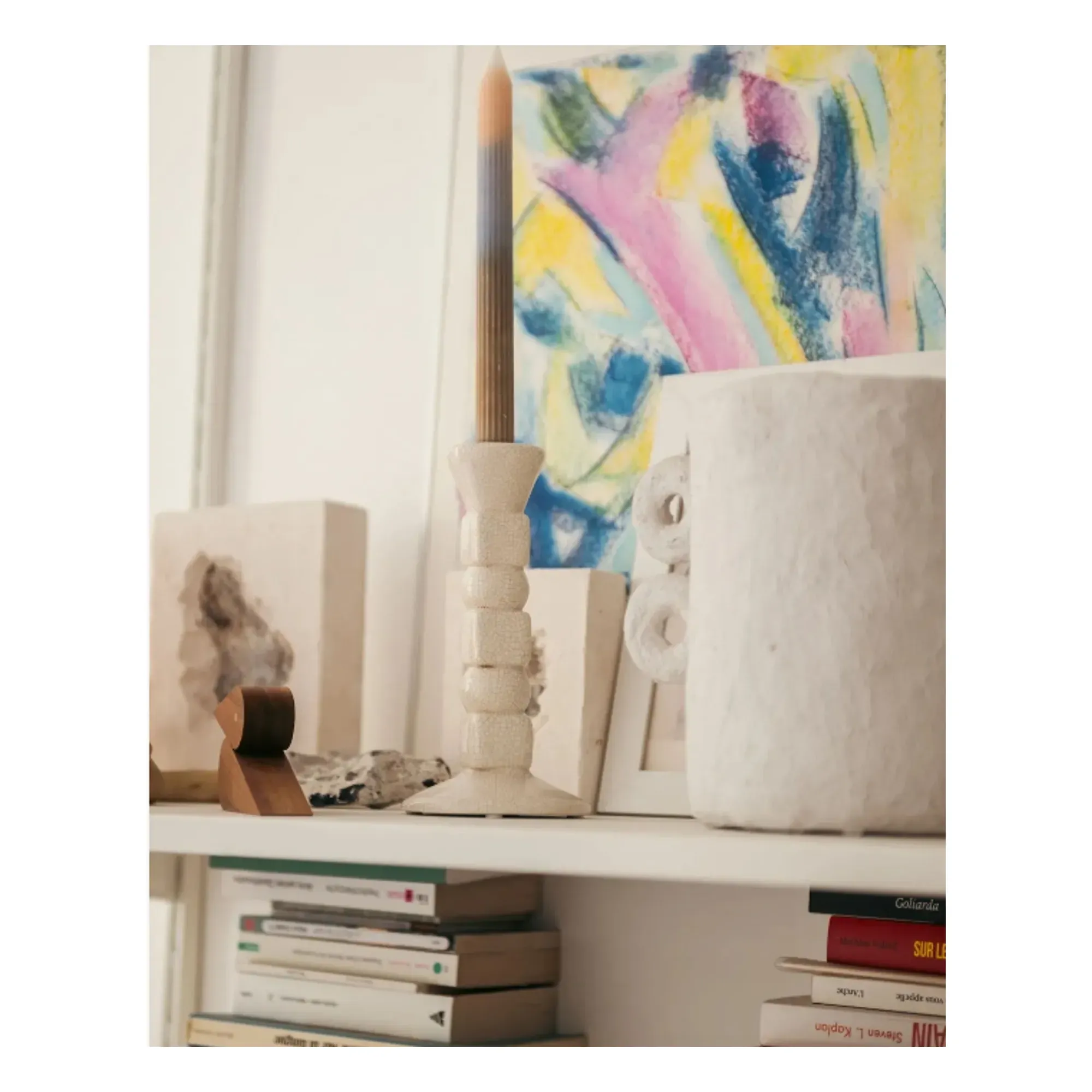 Anna Small Candleholder - Cream, Ceramic alternate view