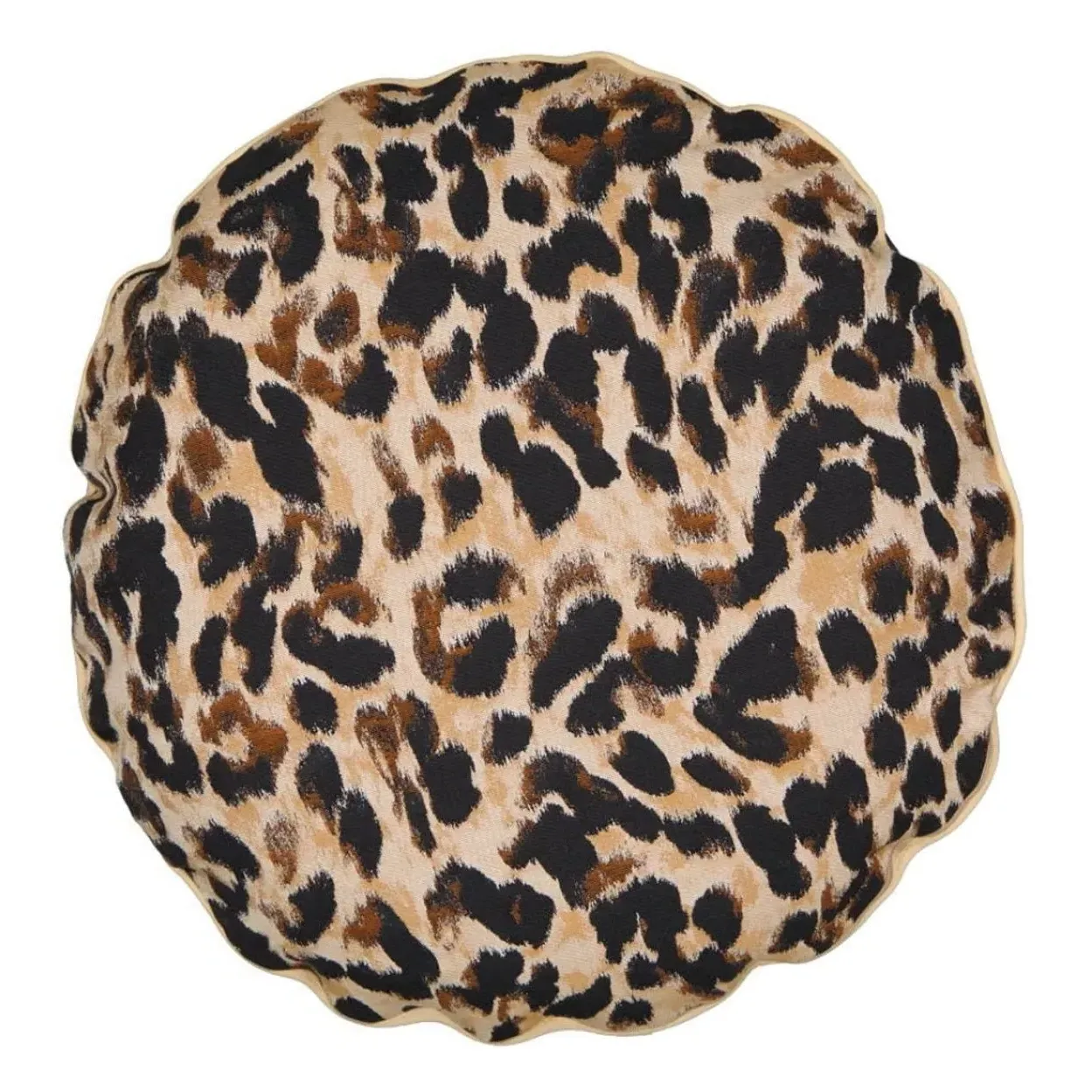Bomboloni Round Cushion - Leopard, Cotton Jacquard product