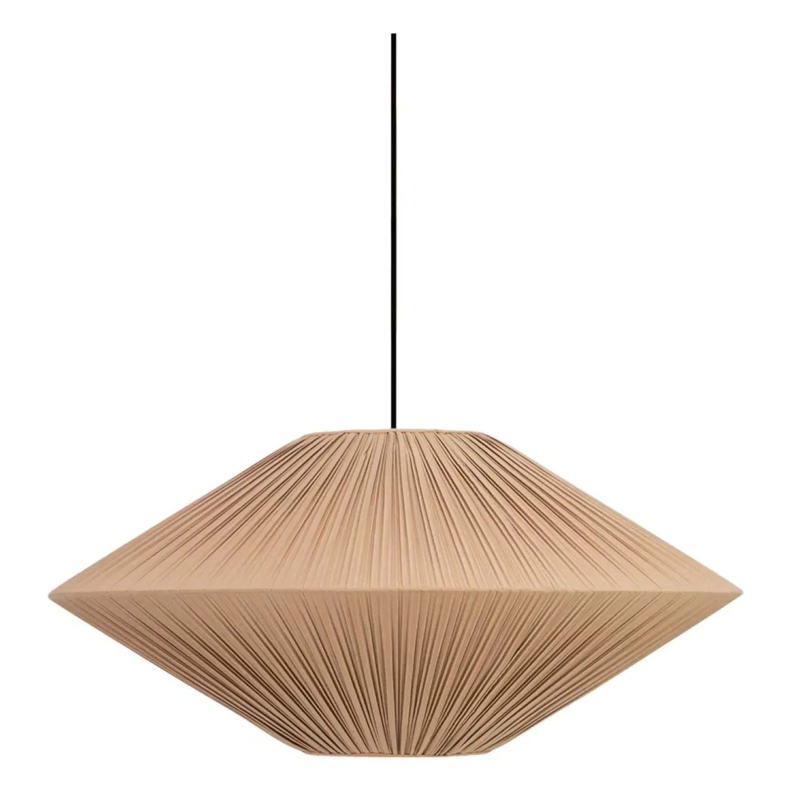 Brera Pleated Cotton Suspension Lamp - Sand product
