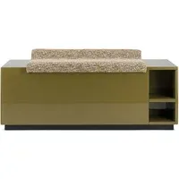 Cameleon Chest Bench with Storage - Khaki, Tweed-Effect Fabric alternate view