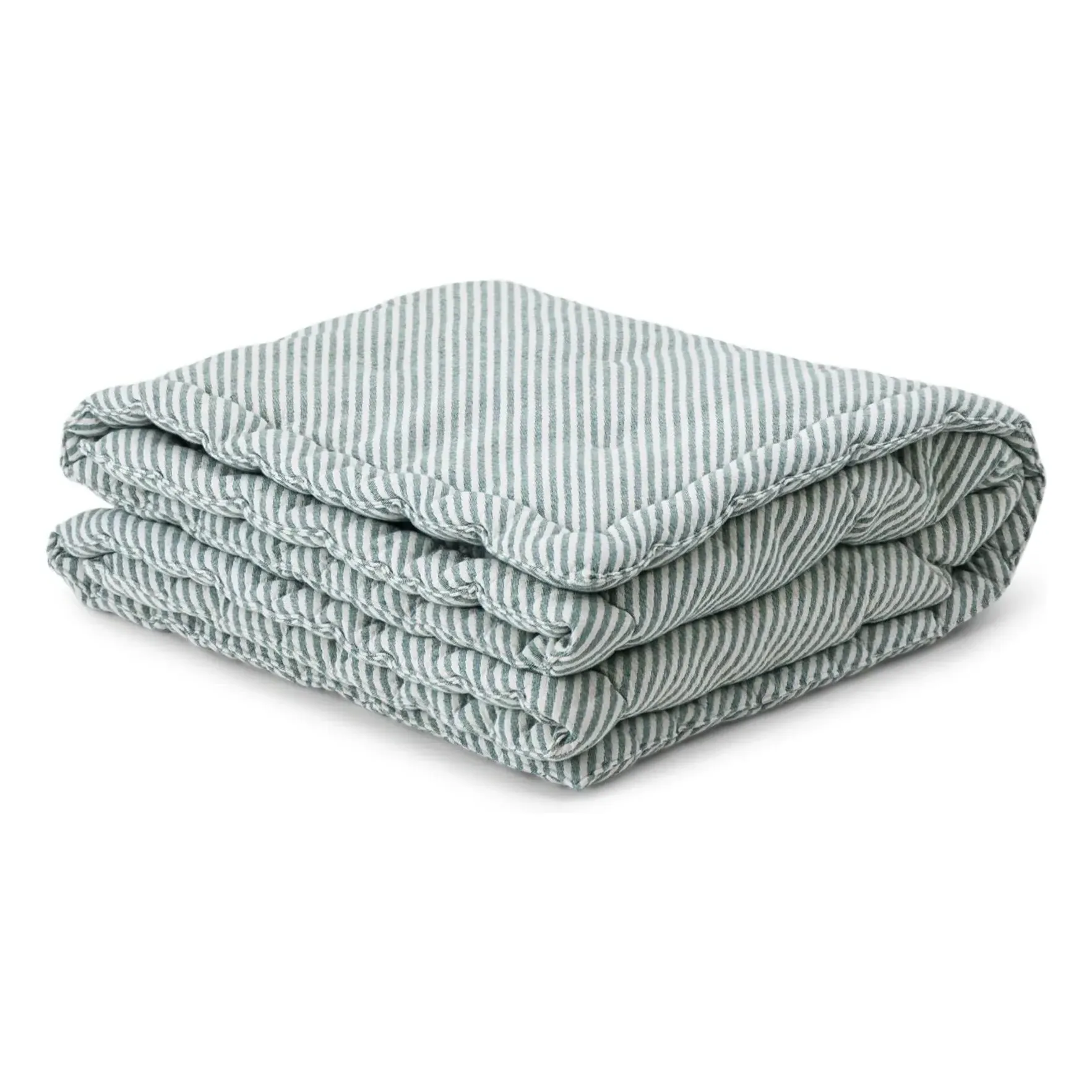 Capriccio Striped Quilt - Green, Cotton Jacquard product