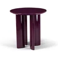 Carlotta Round Side Table - Plum, Lacquered Beech alternate view