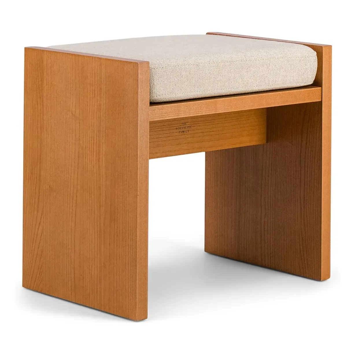 Chiesa Stool - Beige, Woven Canvas product