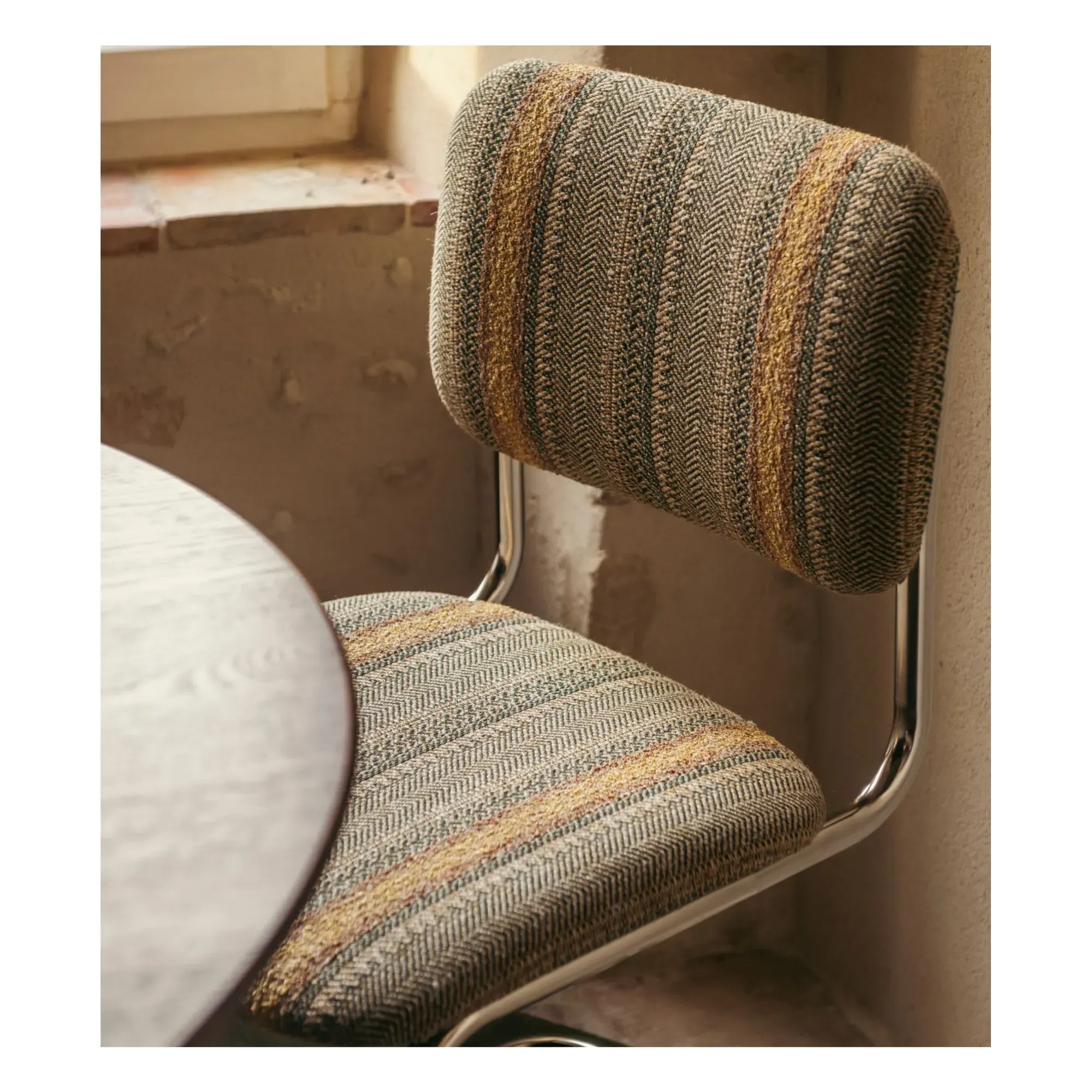 Classica Dining Chair - Ochre, Woven Fabric alternate view