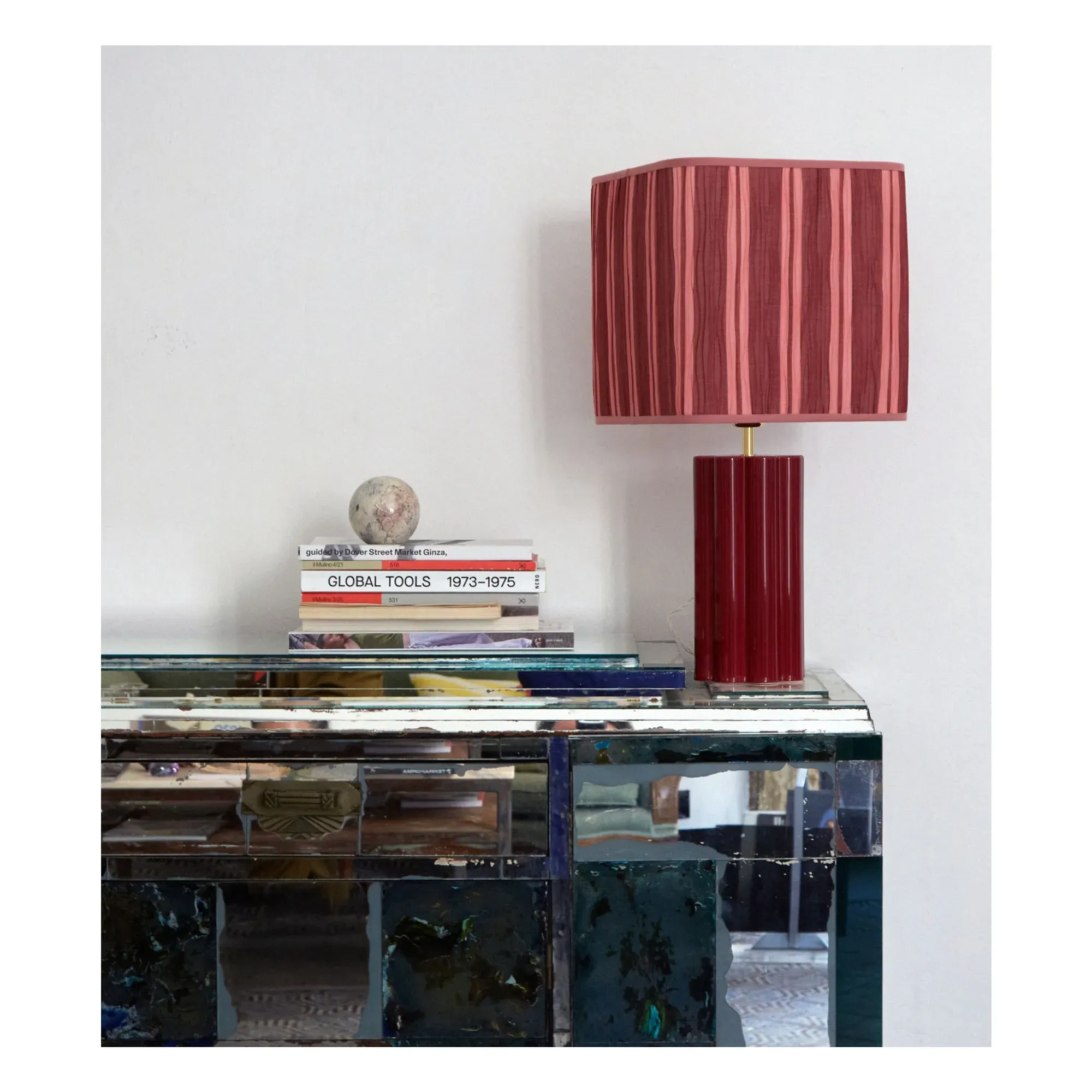 Gioia Lisa Corti Table Lamp - Burgundy, Ceramic alternate view